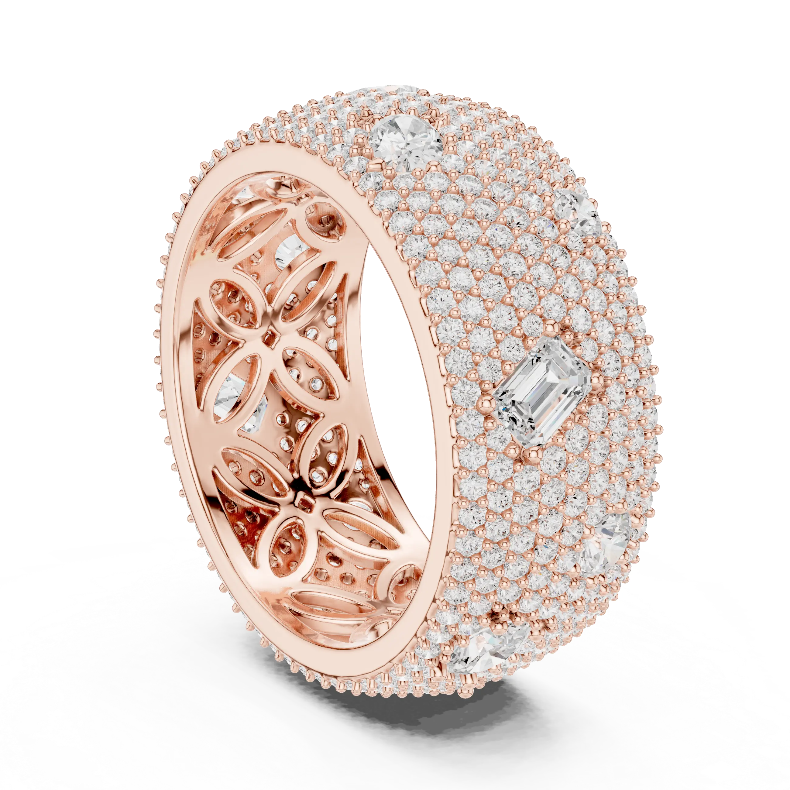 MJA020 - Scattered Stardust Pavé Luxury Eternity Ring