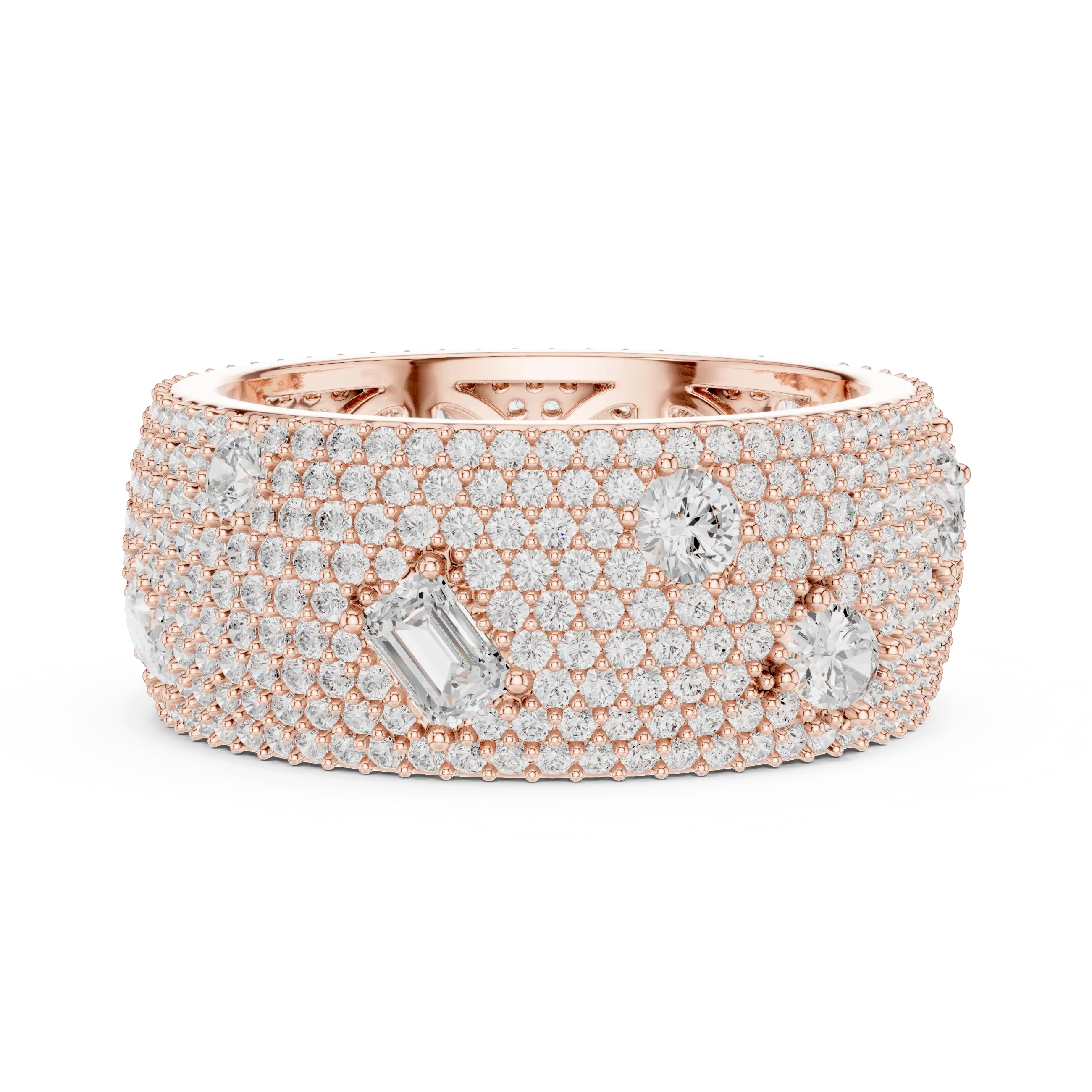 MJA020 - Scattered Stardust Pavé Luxury Eternity Ring
