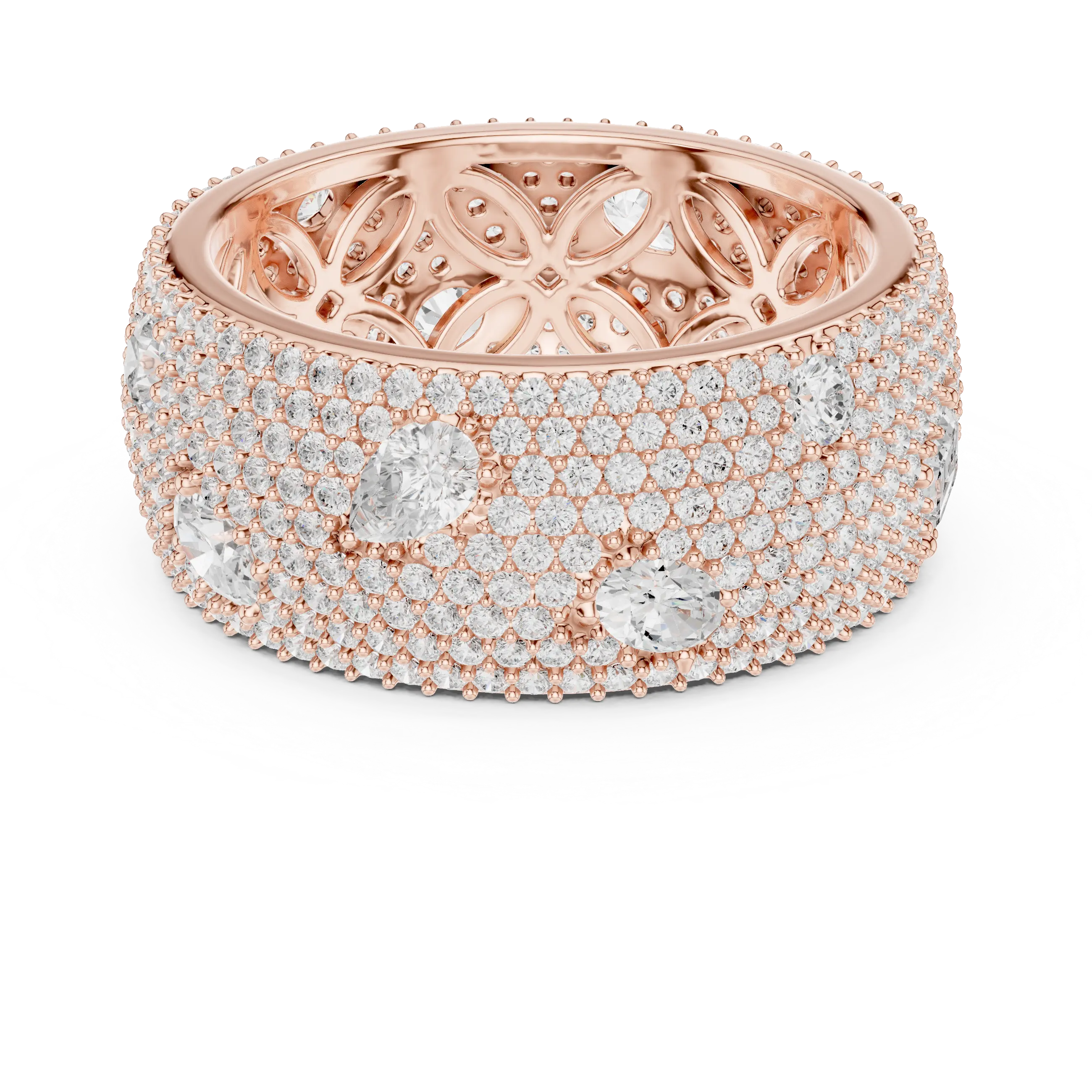 MJA020 - Scattered Stardust Pavé Luxury Eternity Ring