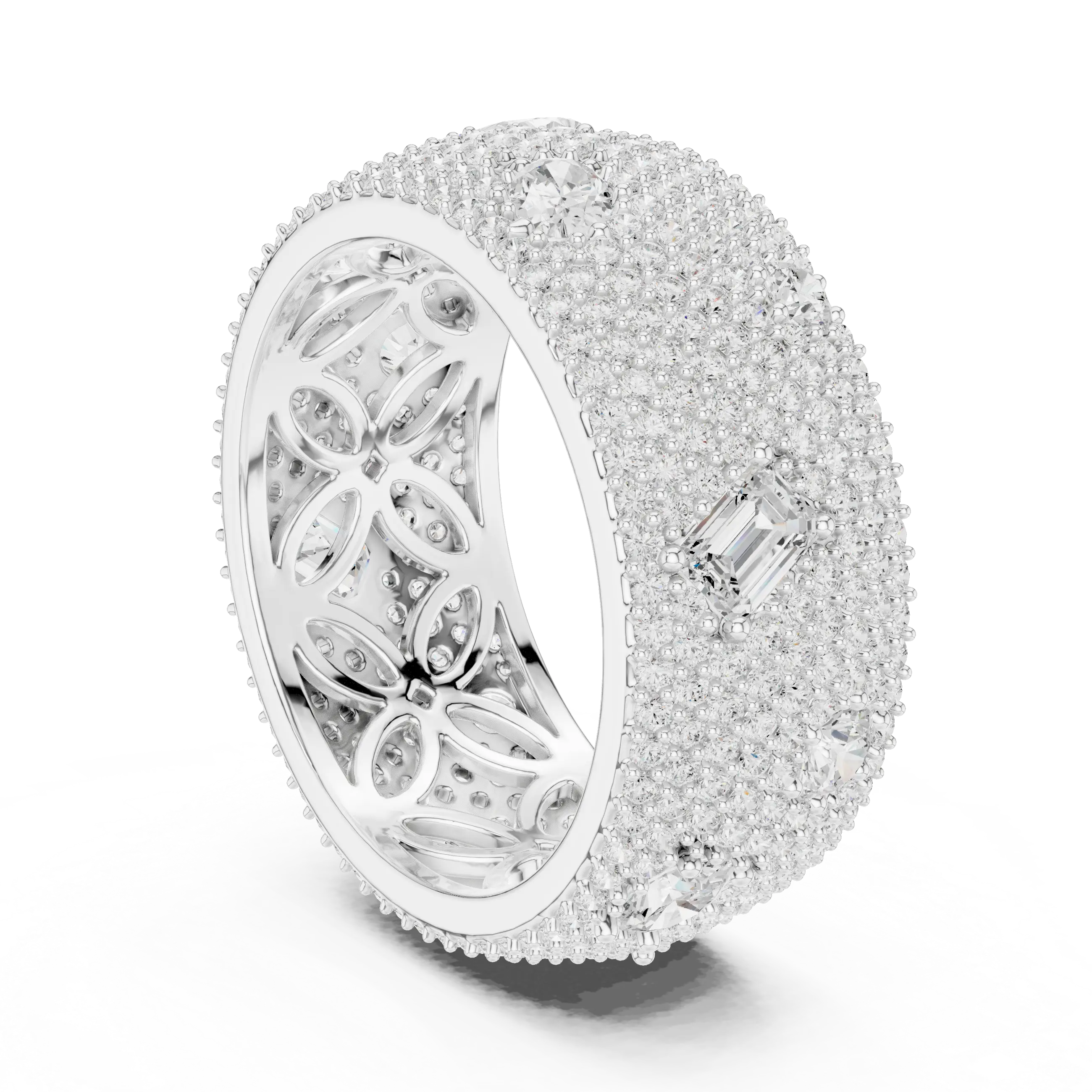 MJA020 - Scattered Stardust Pavé Luxury Eternity Ring