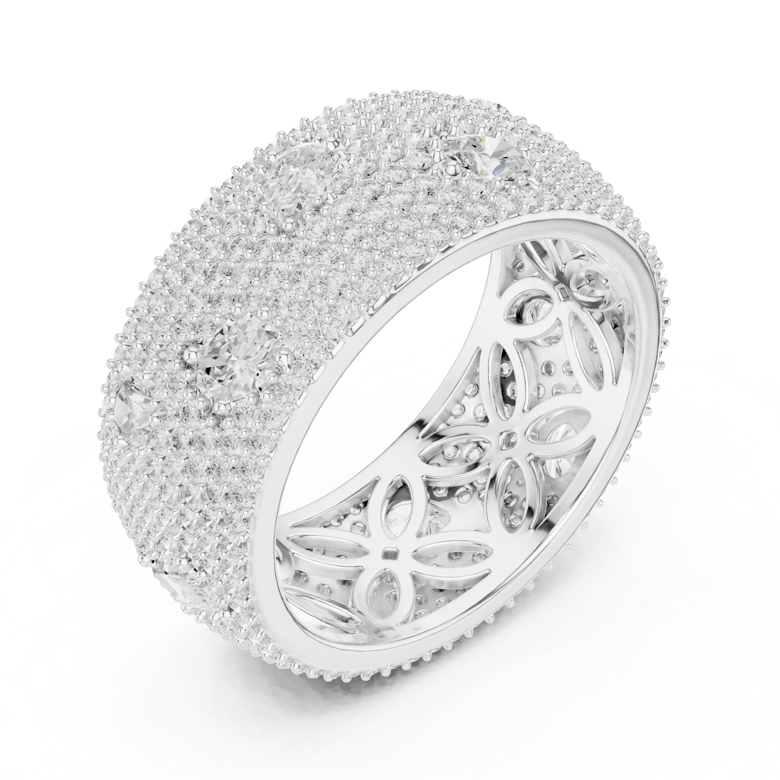 MJA020 - Scattered Stardust Pavé Luxury Eternity Ring