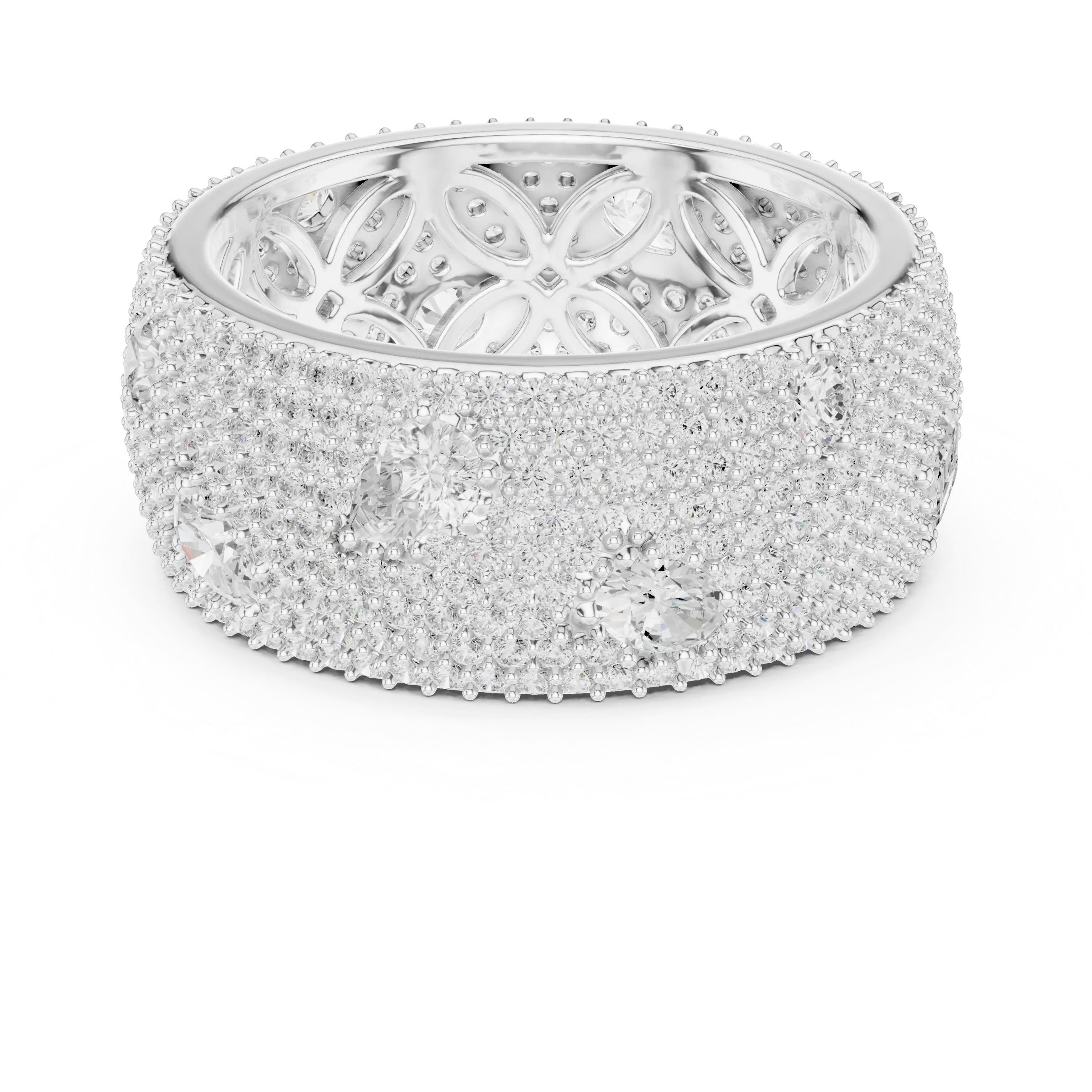 MJA020 - Scattered Stardust Pavé Luxury Eternity Ring