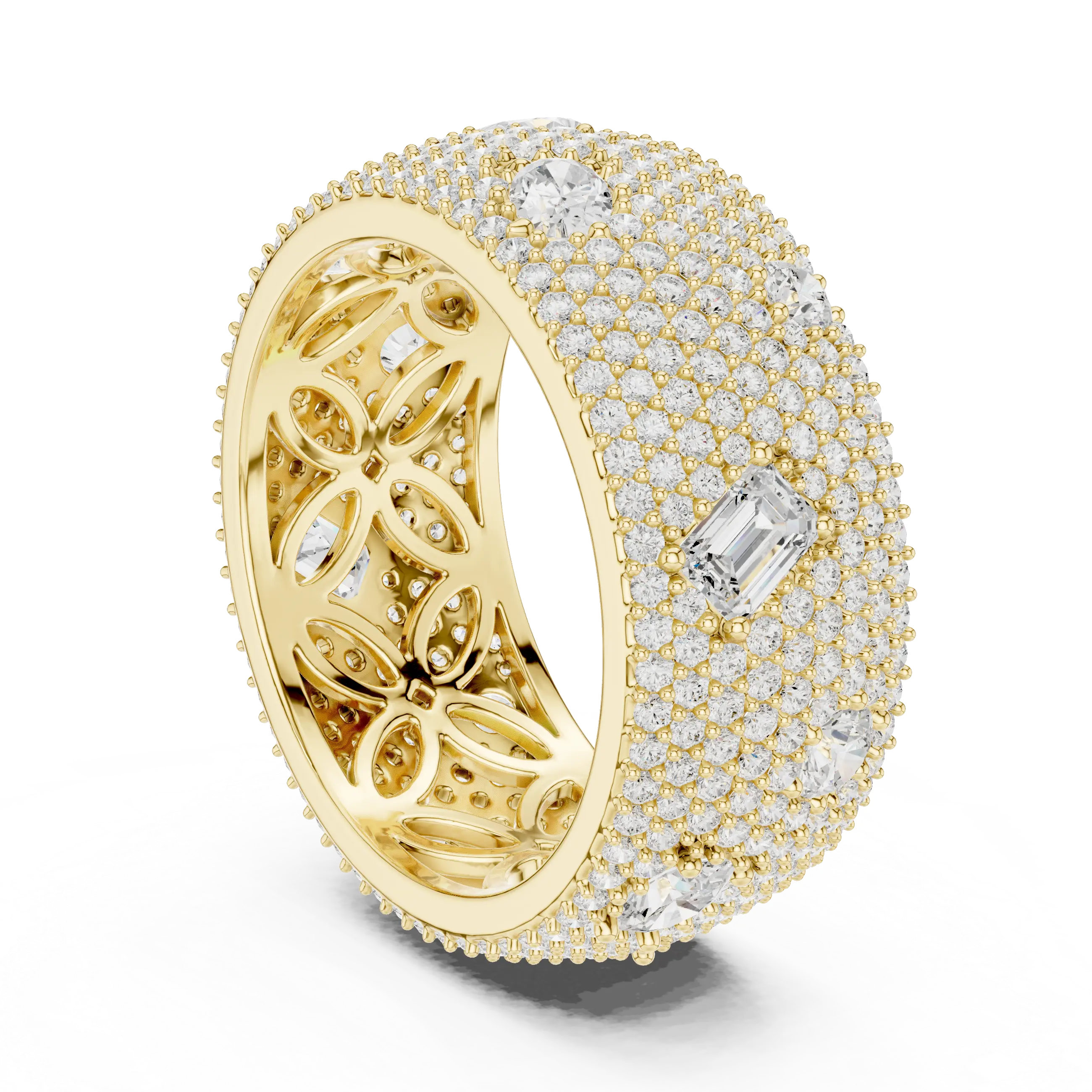 MJA020 - Scattered Stardust Pavé Luxury Eternity Ring