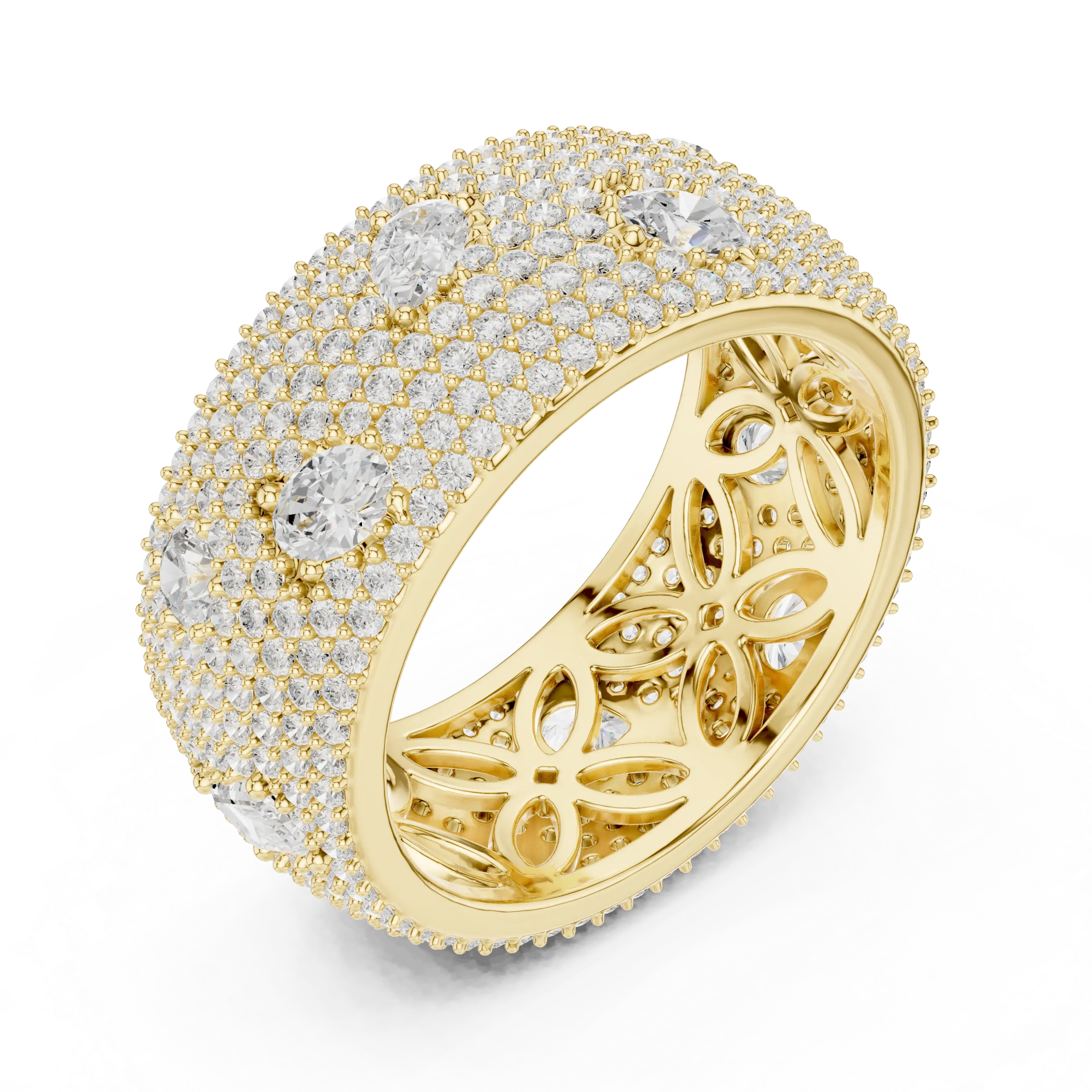 MJA020 - Scattered Stardust Pavé Luxury Eternity Ring