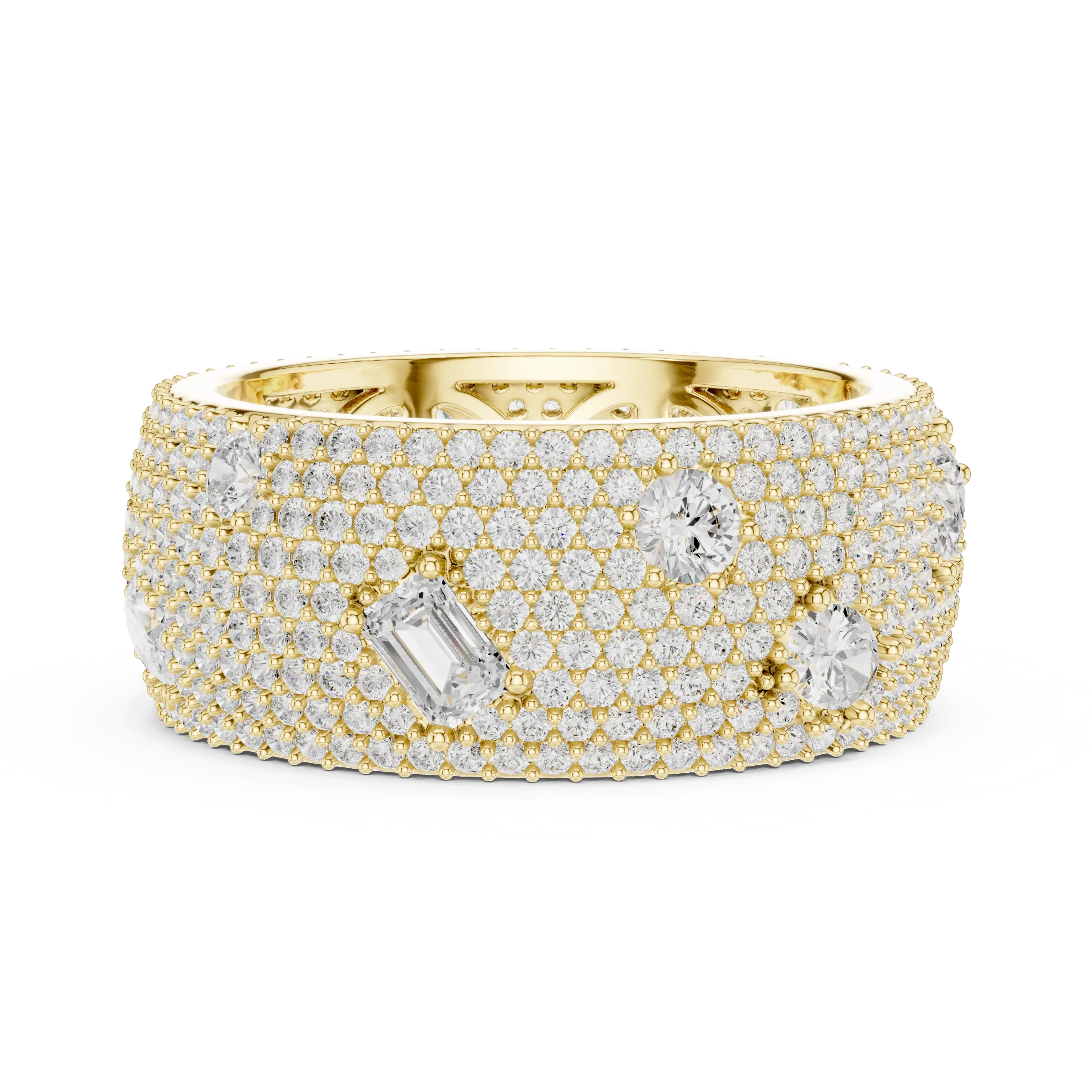 MJA020 - Scattered Stardust Pavé Luxury Eternity Ring