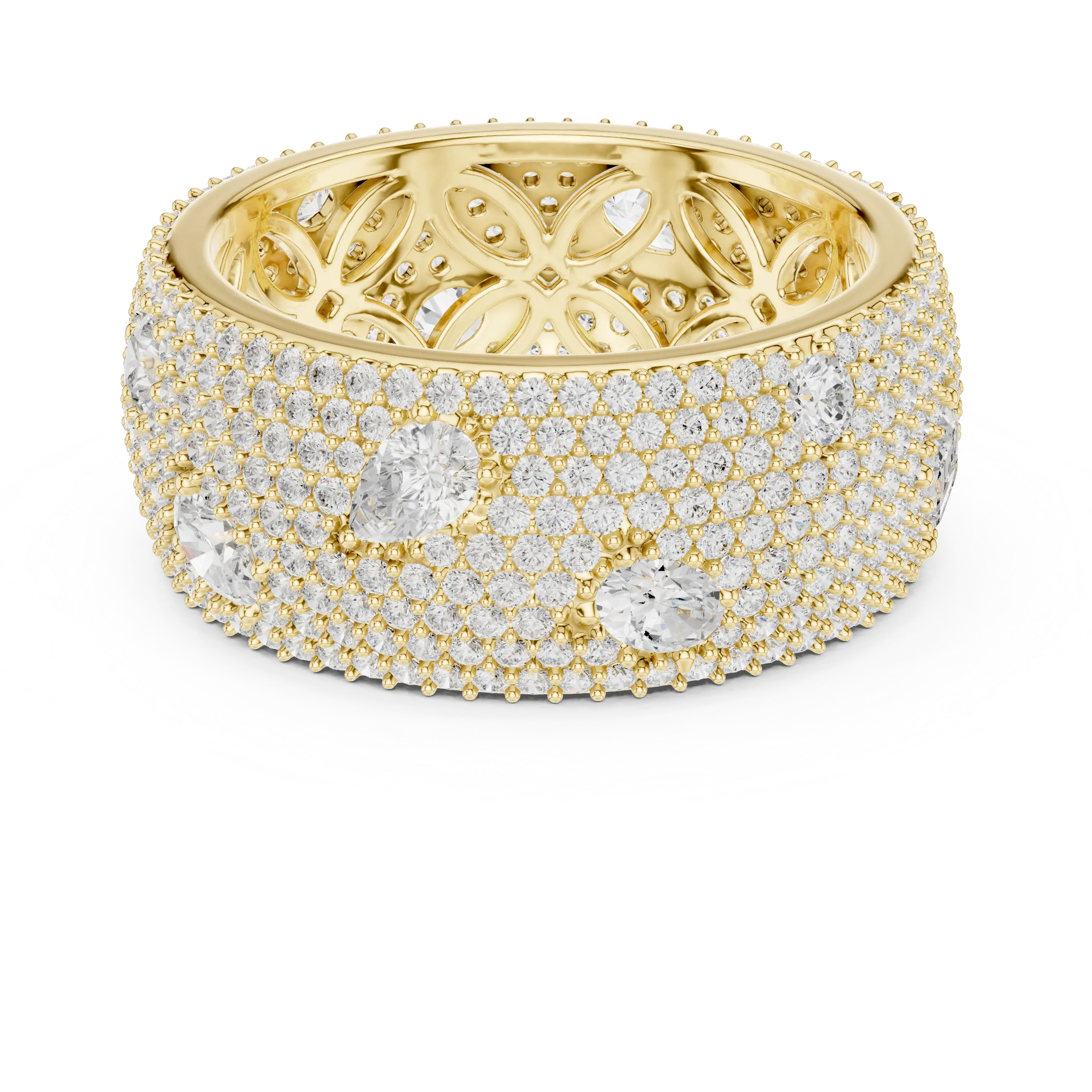 MJA020 - Scattered Stardust Pavé Luxury Eternity Ring