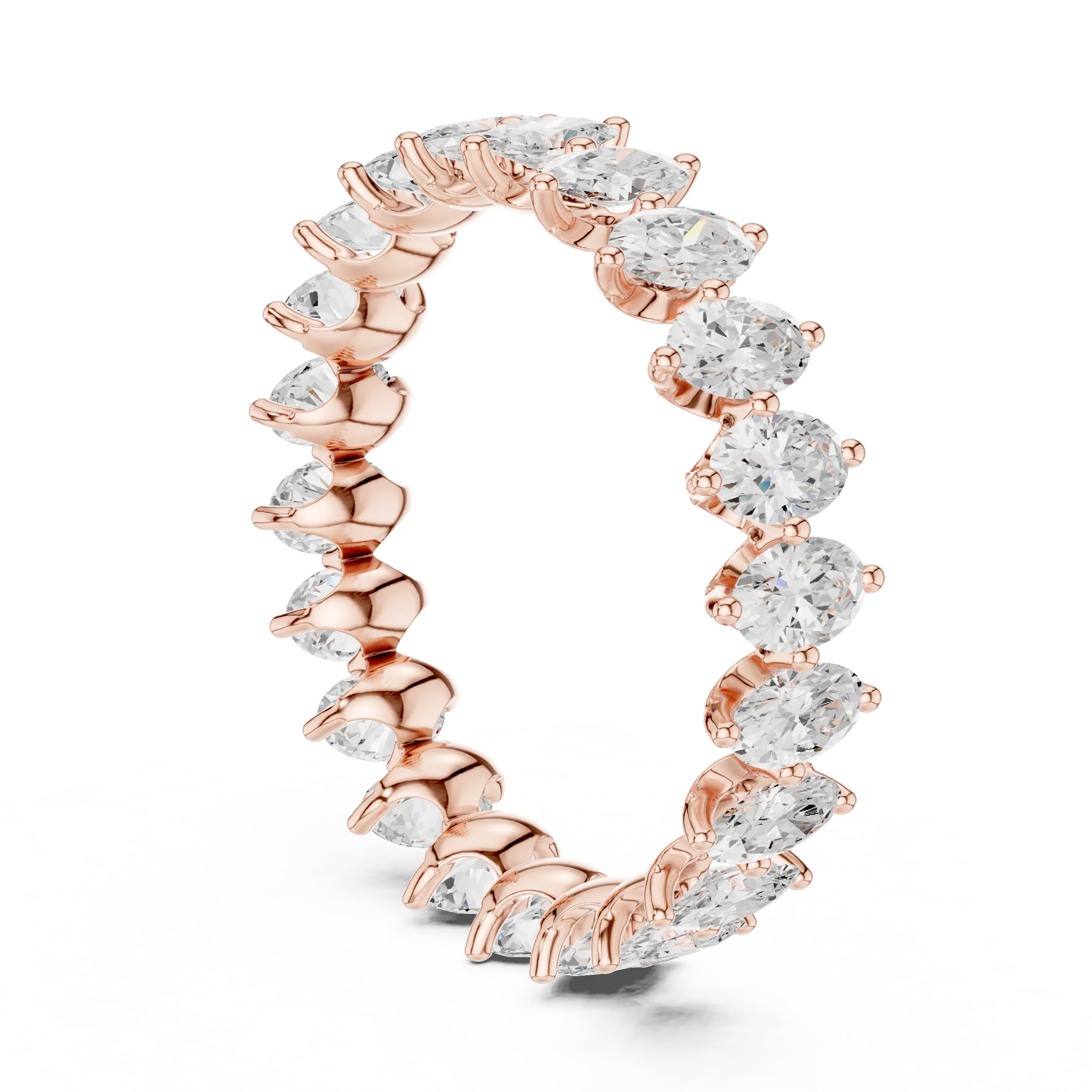 MJET043 - Vertical Marquise Prong Set Diamond Eternity Ring