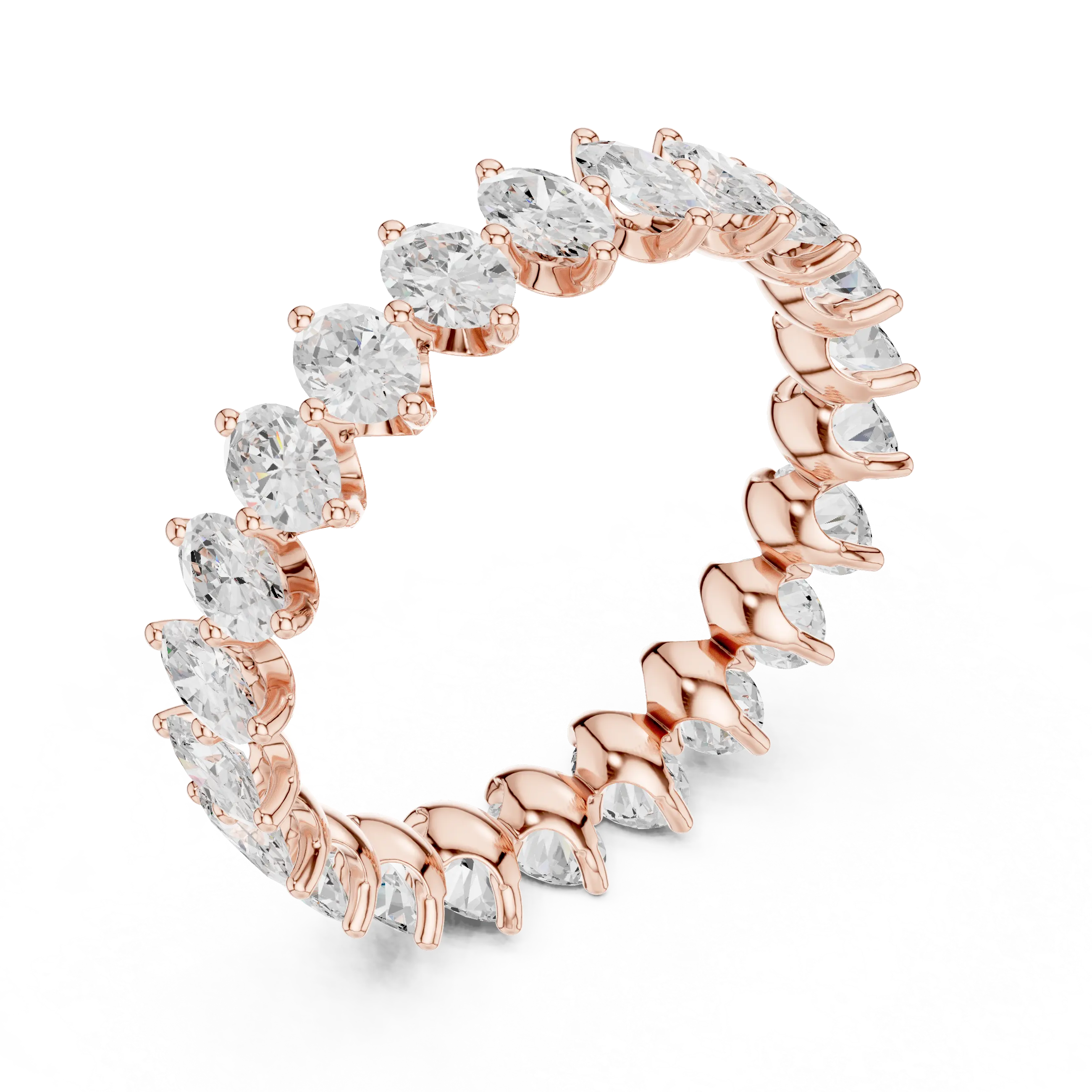 MJET043 - Vertical Marquise Prong Set Diamond Eternity Ring