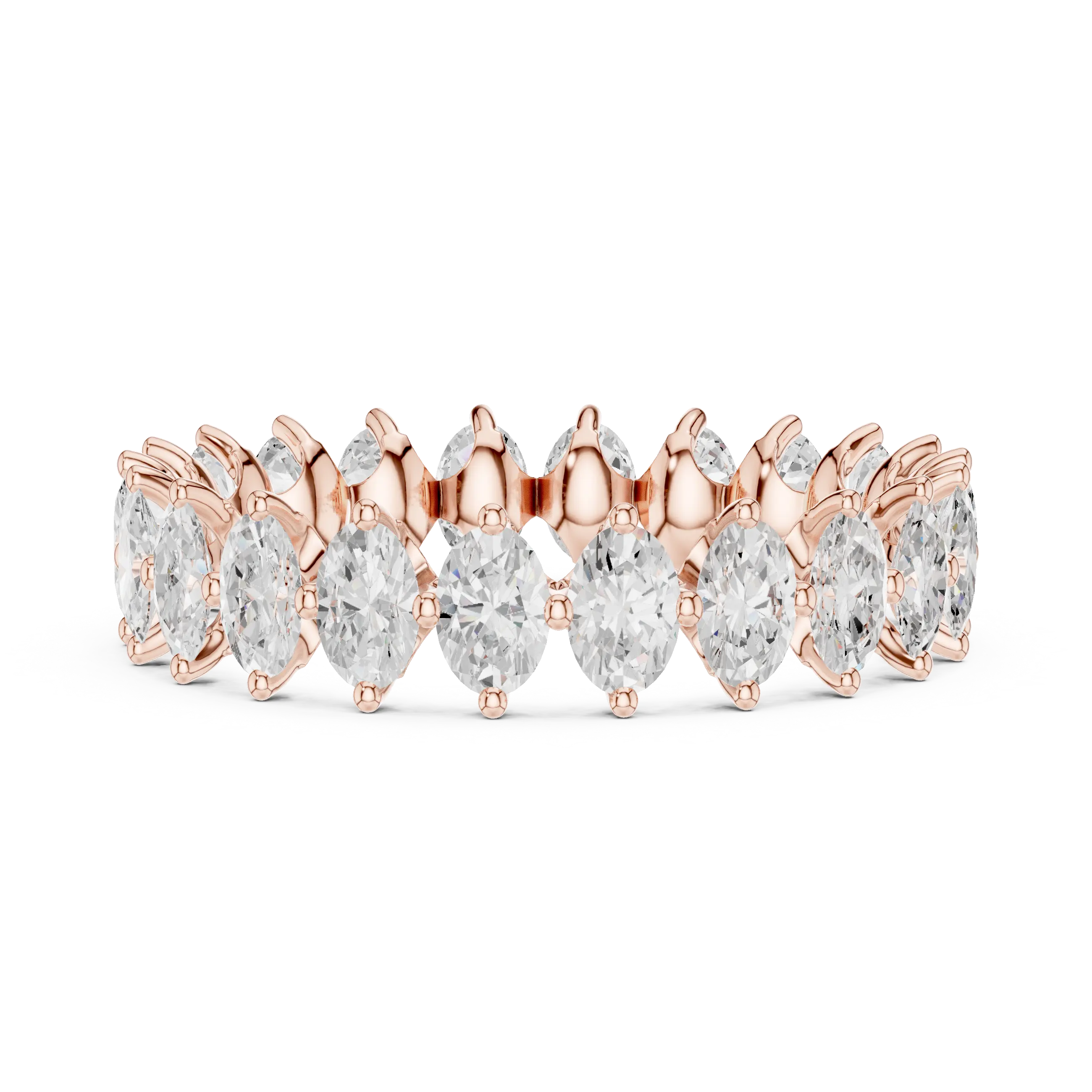 MJET043 - Vertical Marquise Prong Set Diamond Eternity Ring