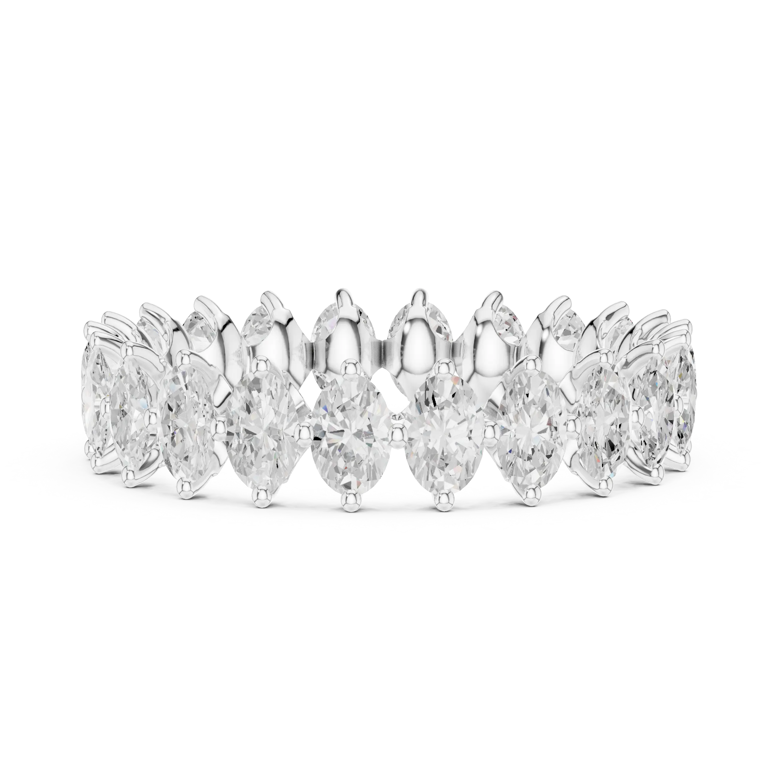 MJET043 - Vertical Marquise Prong Set Diamond Eternity Ring