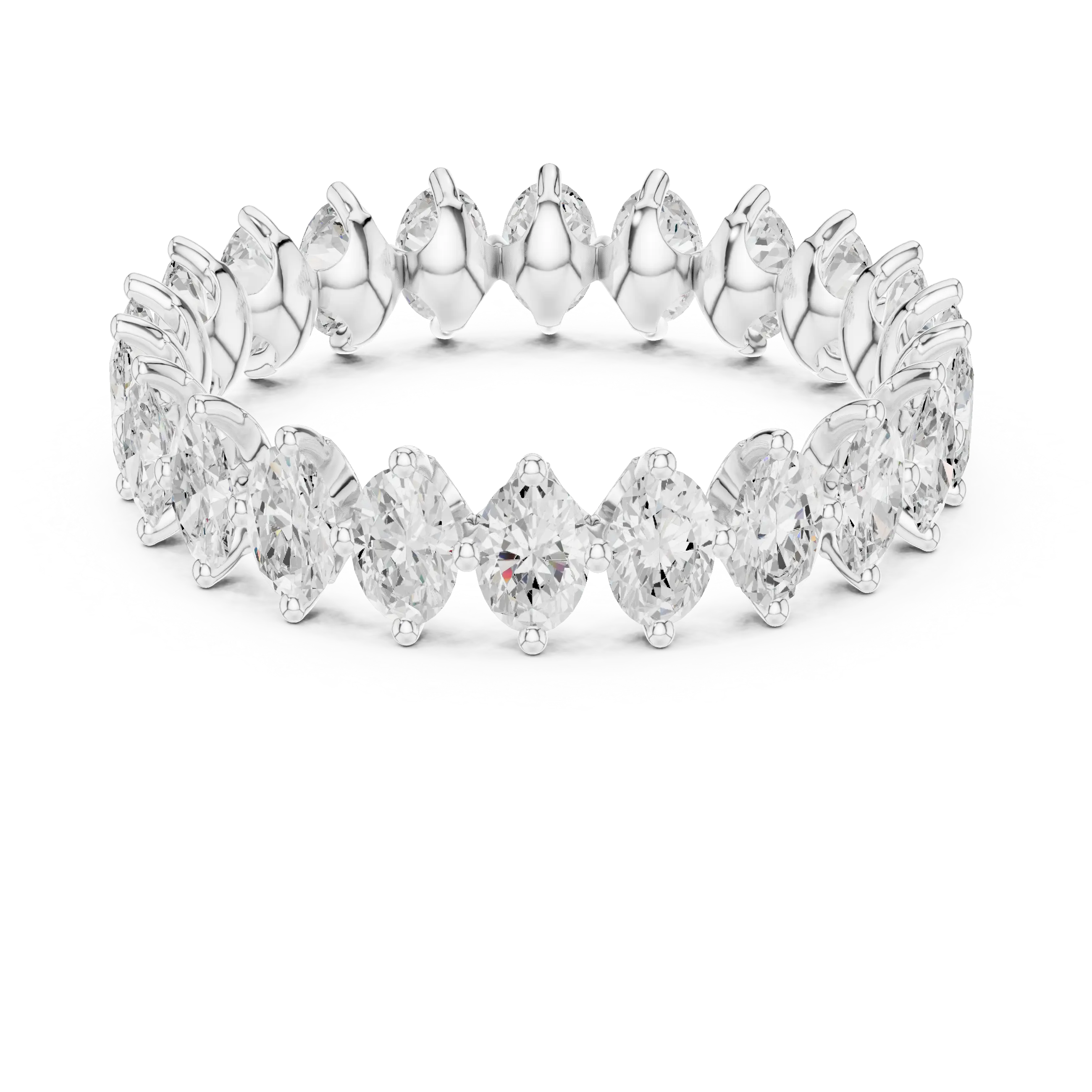 MJET043 - Vertical Marquise Prong Set Diamond Eternity Ring