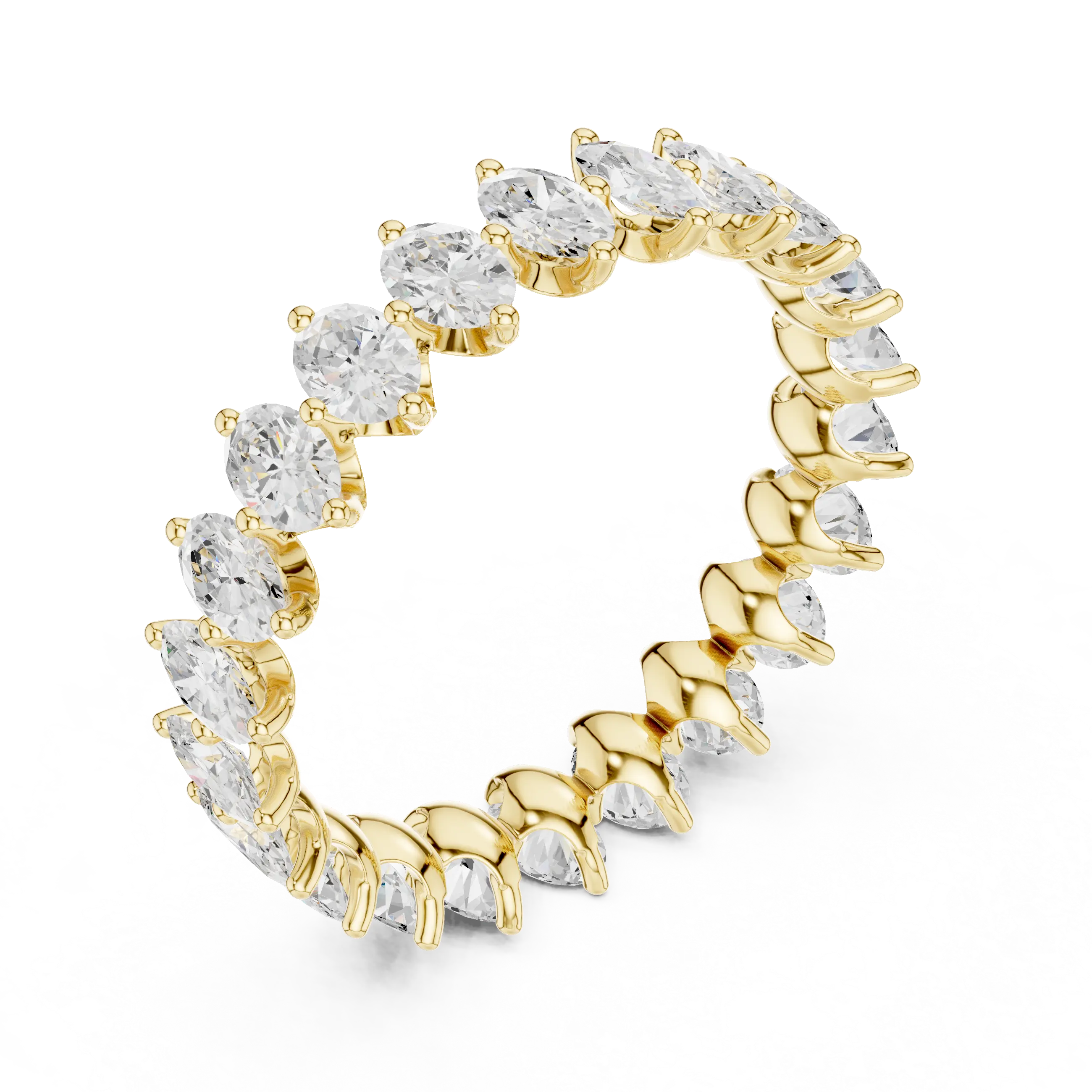 MJET043 - Vertical Marquise Prong Set Diamond Eternity Ring