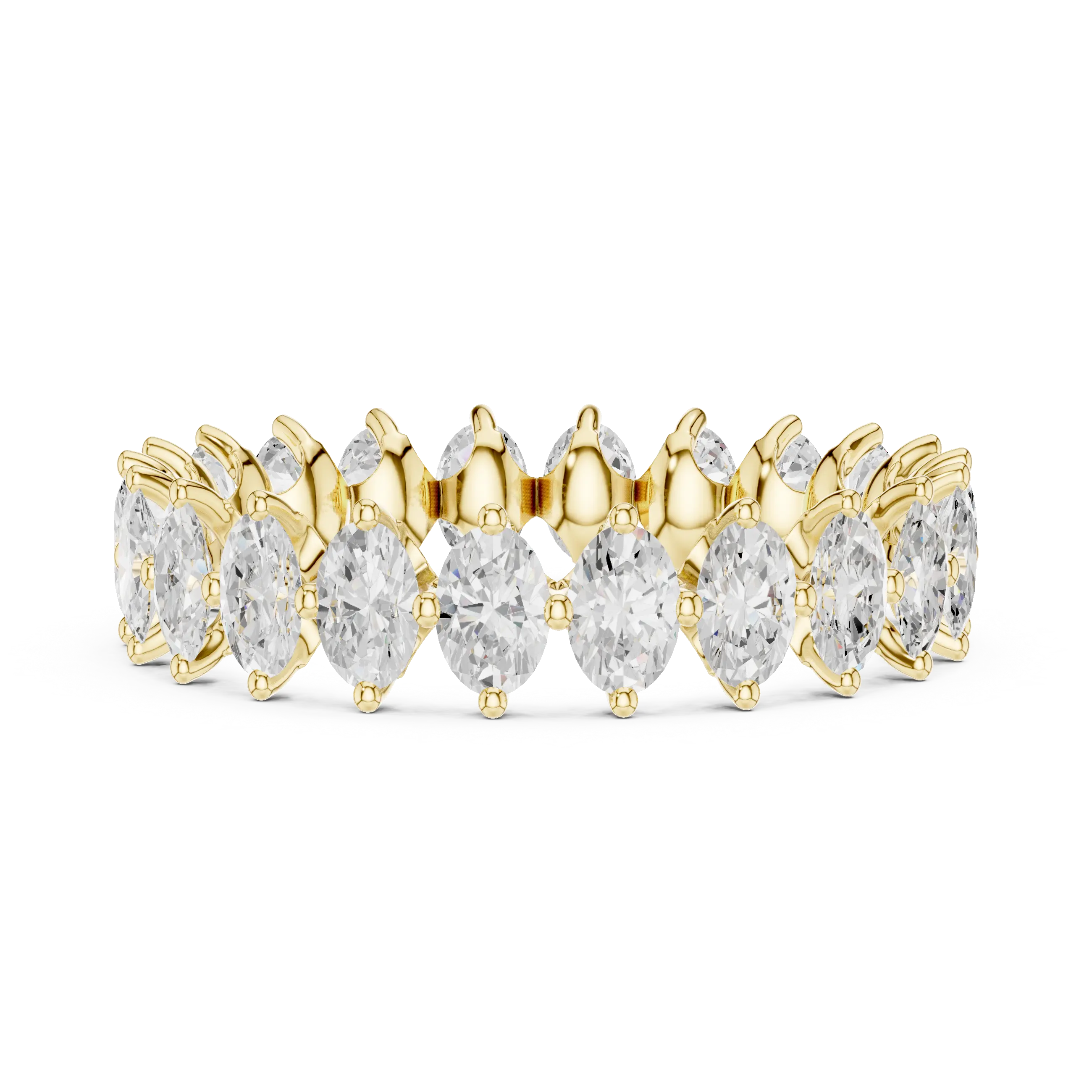 MJET043 - Vertical Marquise Prong Set Diamond Eternity Ring