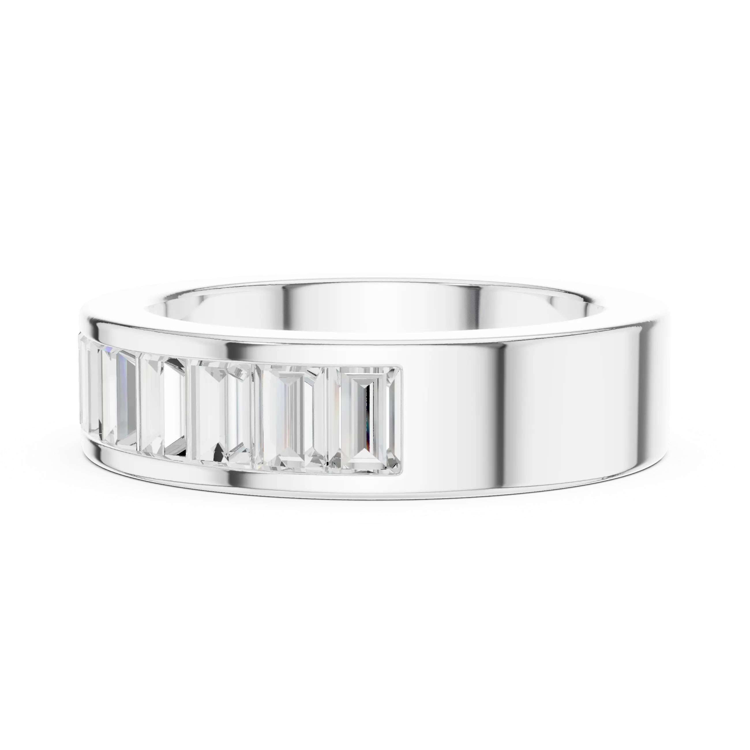 MJET044 - Channel Set Baguette Cut Full Eternity Band