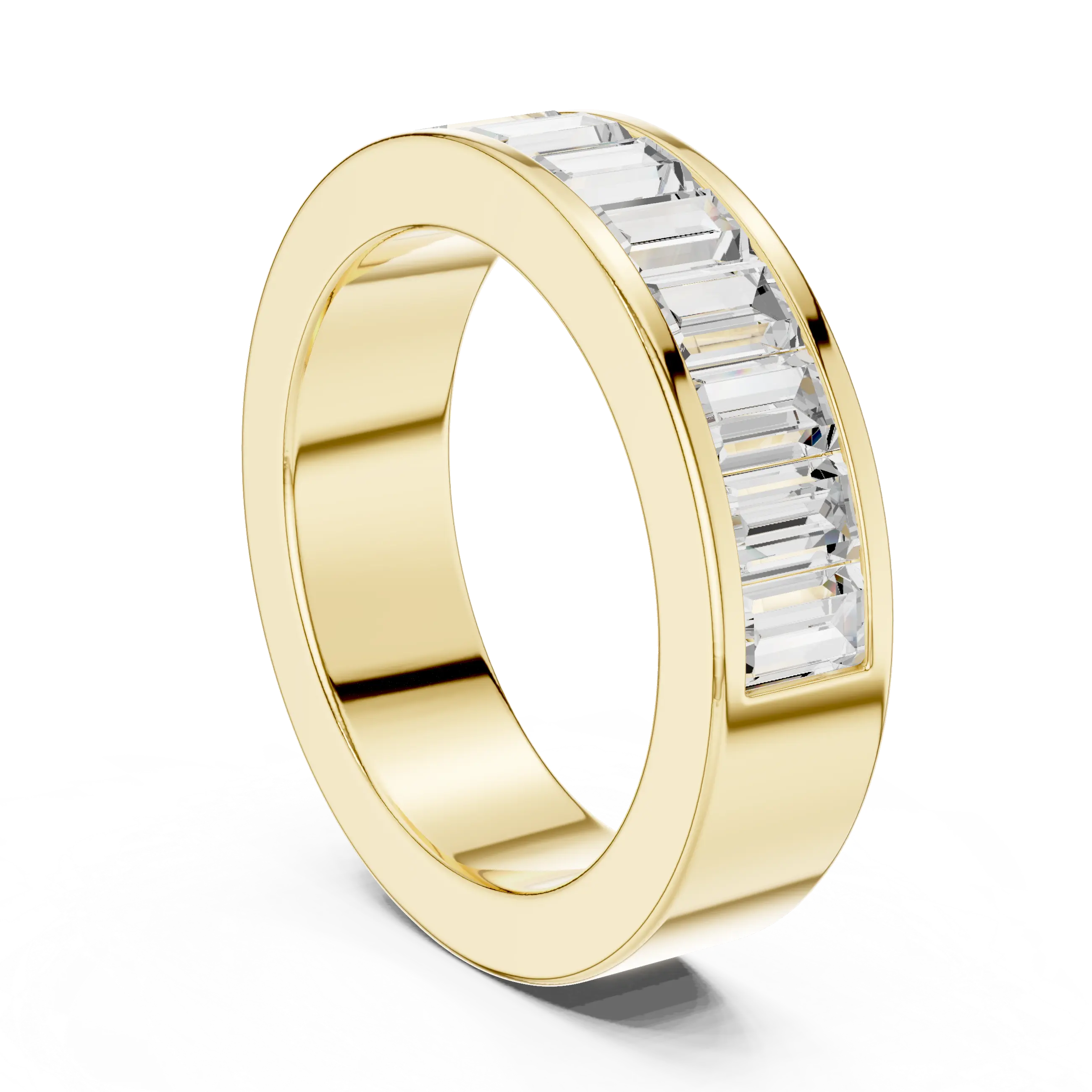 MJET044 - Channel Set Baguette Cut Full Eternity Band