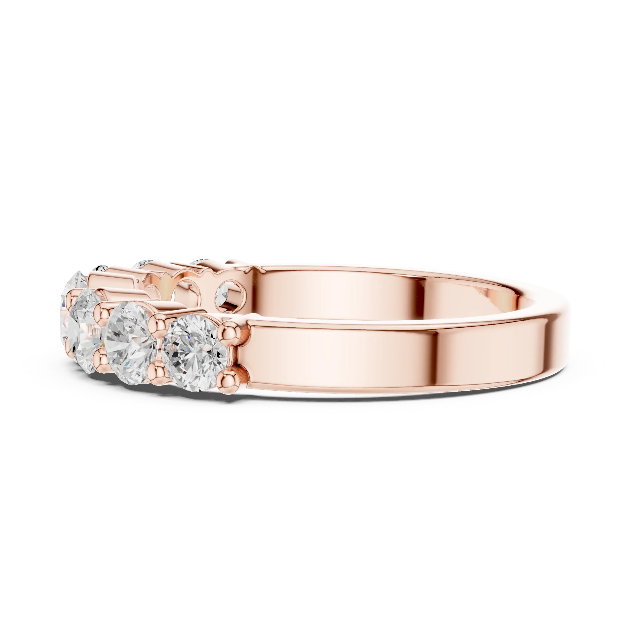 MJET045 - Seven Stone Round Diamond Half Eternity Band