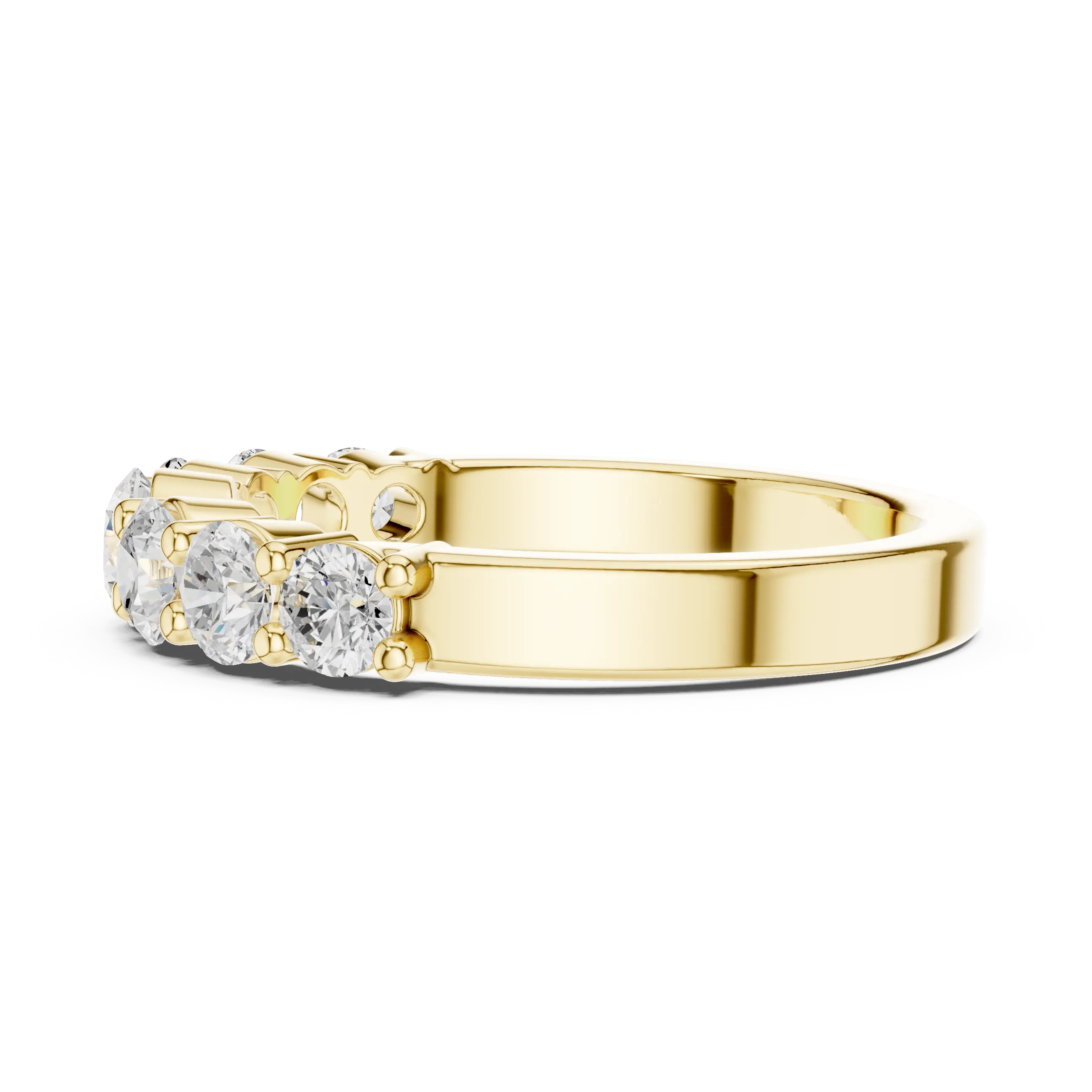 MJET045 - Seven Stone Round Diamond Half Eternity Band