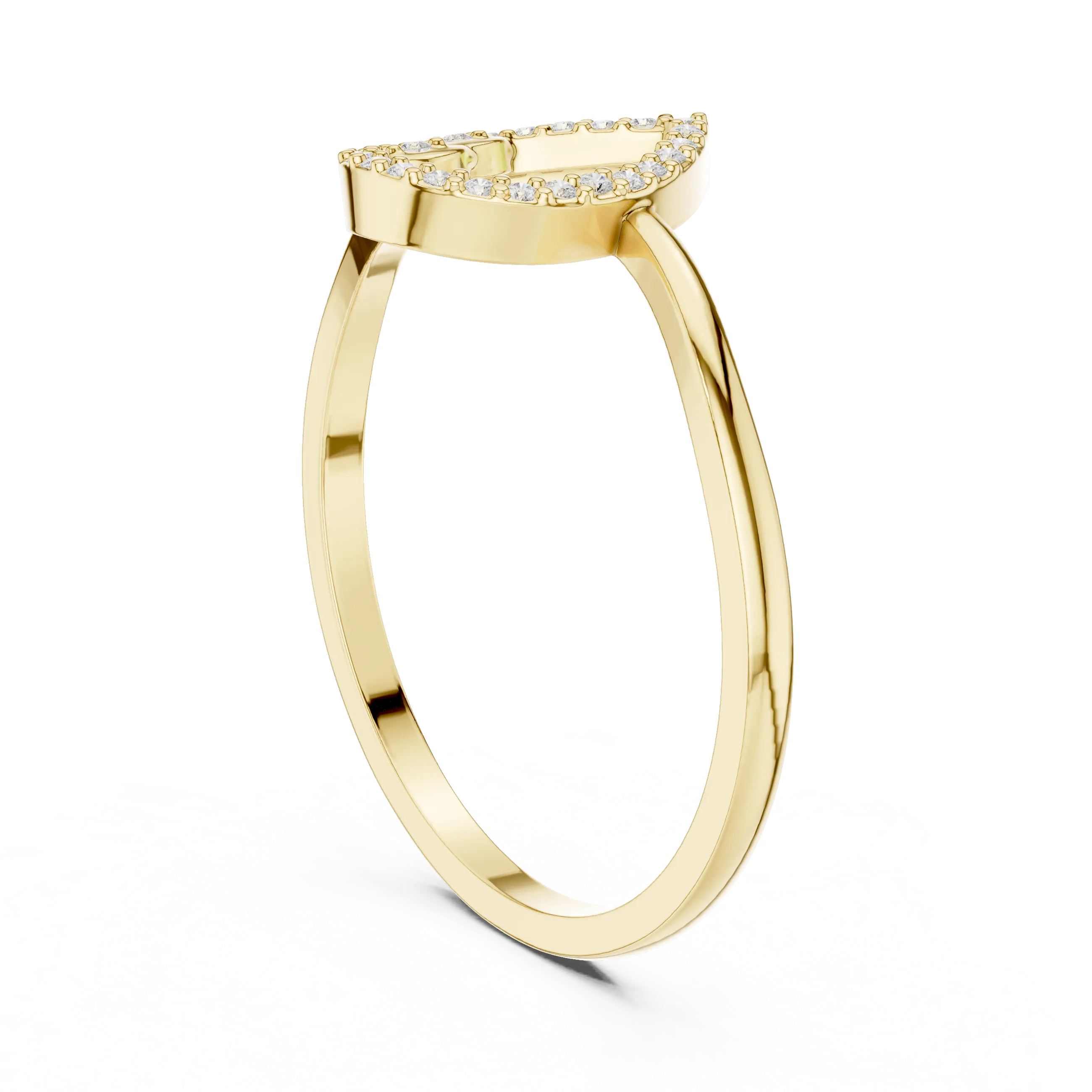 MJCLS9 - Pear Openwork Leaf Accented Ribbon Band