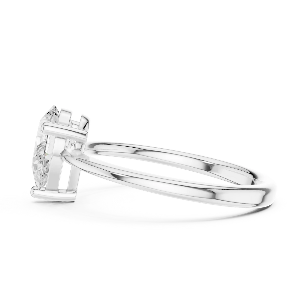 1.00 Cts Lab Grown Diamond Solitaire Engagement Ring - Pear