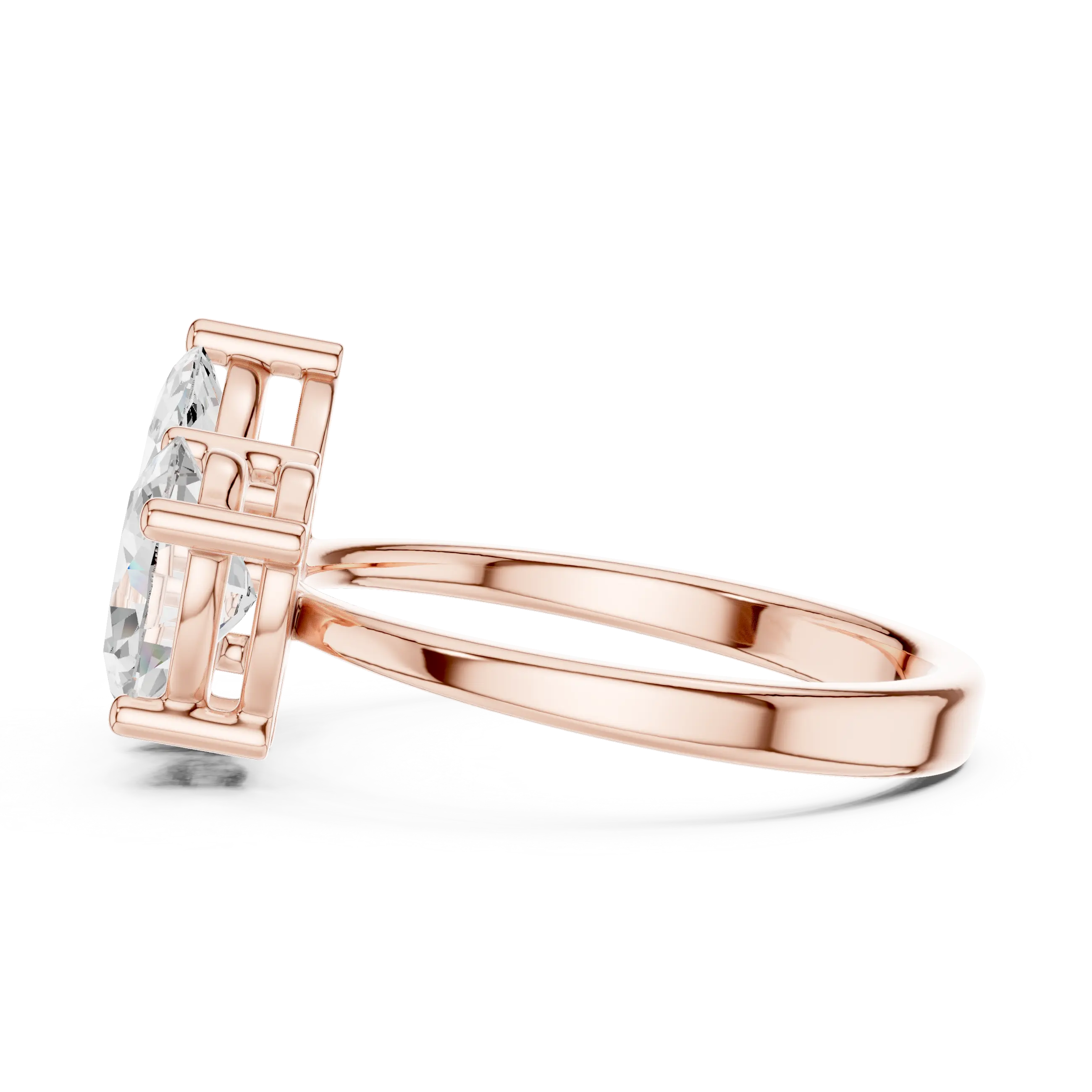 MJR0143 - Angled Marquise & Oval Cut Toi Et Moi Ring