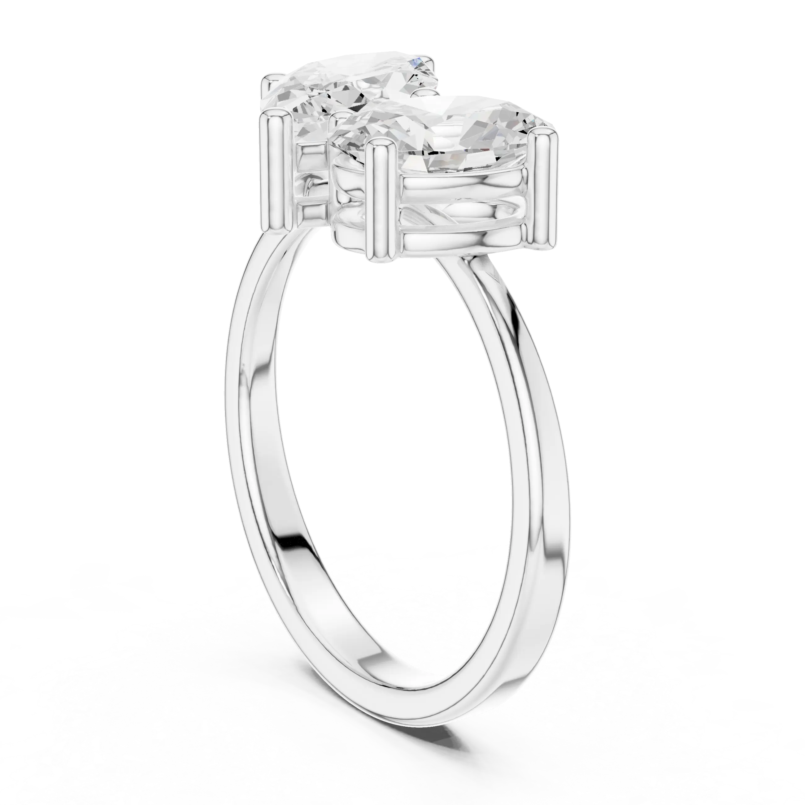 MJR0143 - Angled Marquise & Oval Cut Toi Et Moi Ring