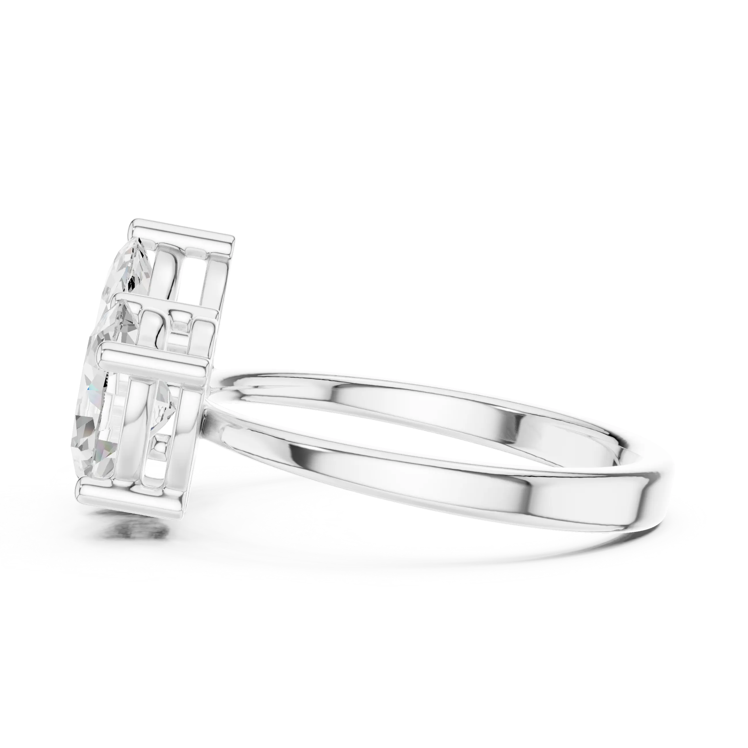 MJR0143 - Angled Marquise & Oval Cut Toi Et Moi Ring