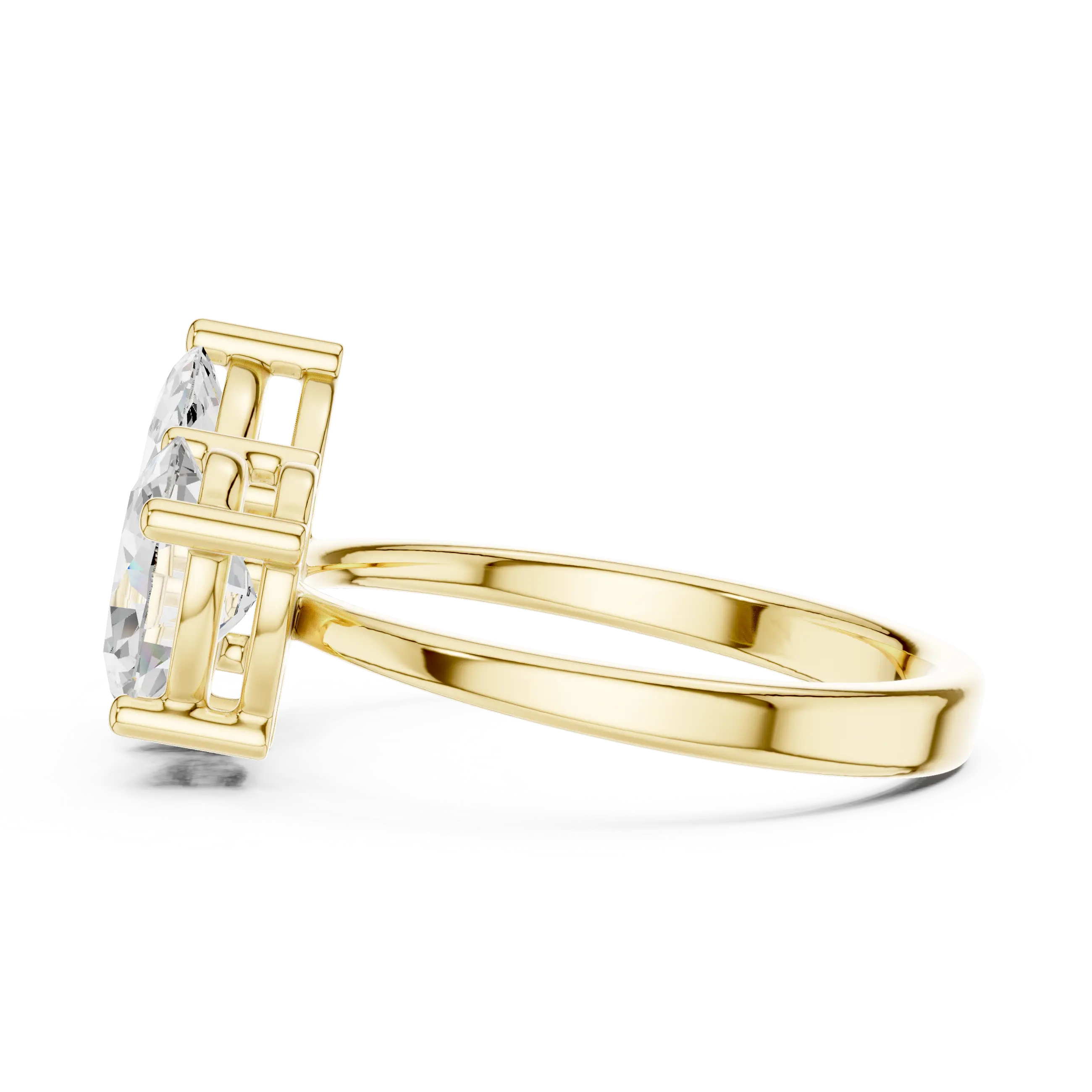 MJR0143 - Angled Marquise & Oval Cut Toi Et Moi Ring
