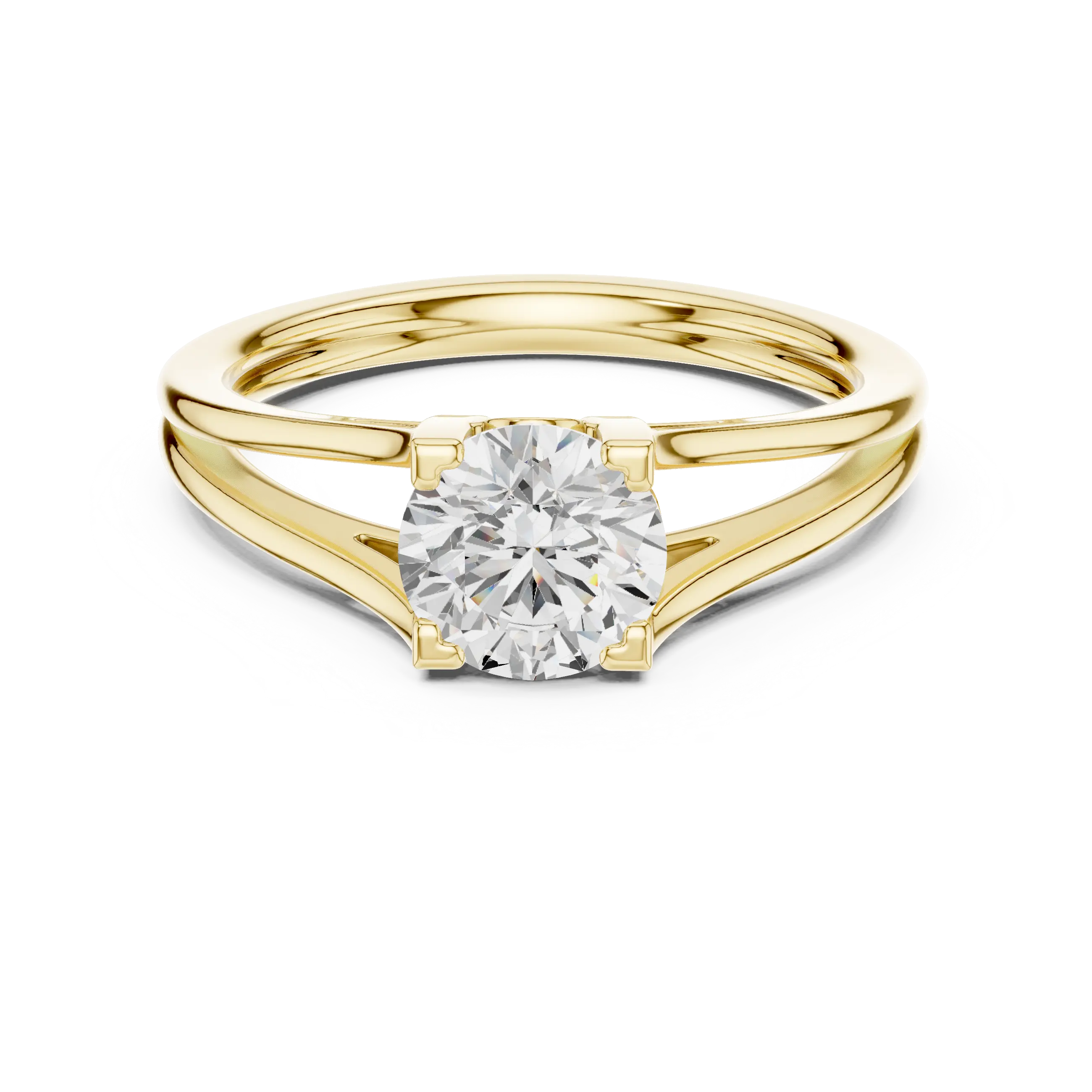 MJR0151 - Round Brilliant Solitaire with Open Split Shank Band