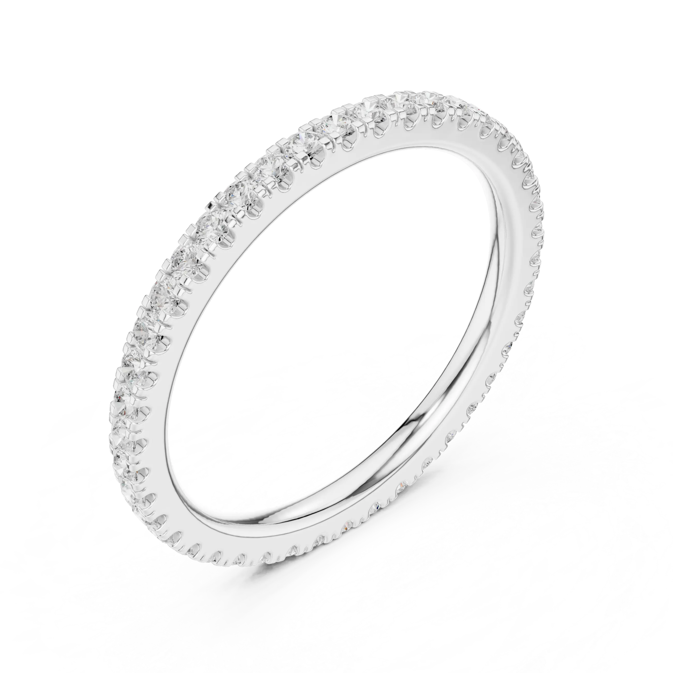 MJET012 - Round Brilliant Pavé Full Eternity Band