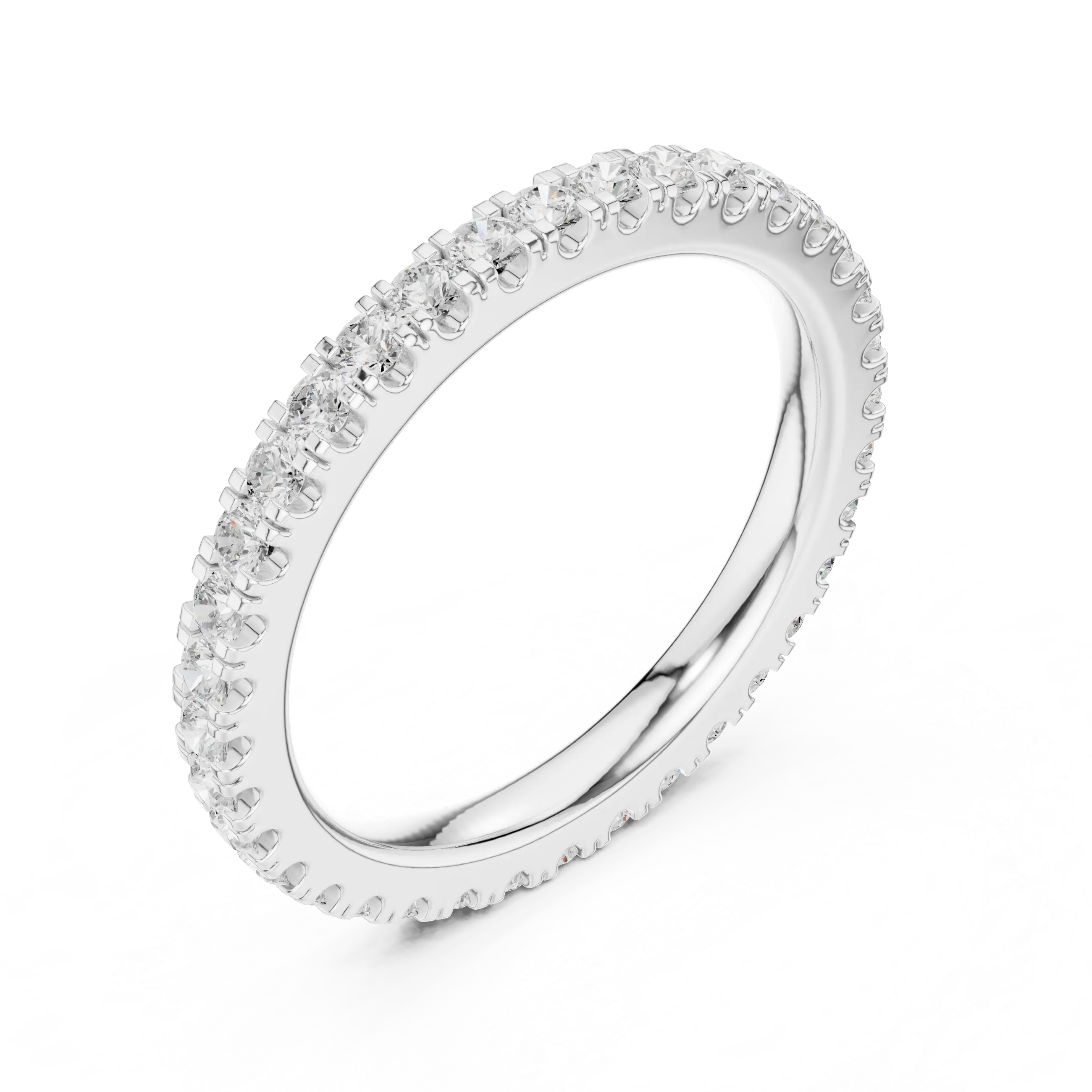 MJET013 - Round Brilliant Pavé Full Eternity Band