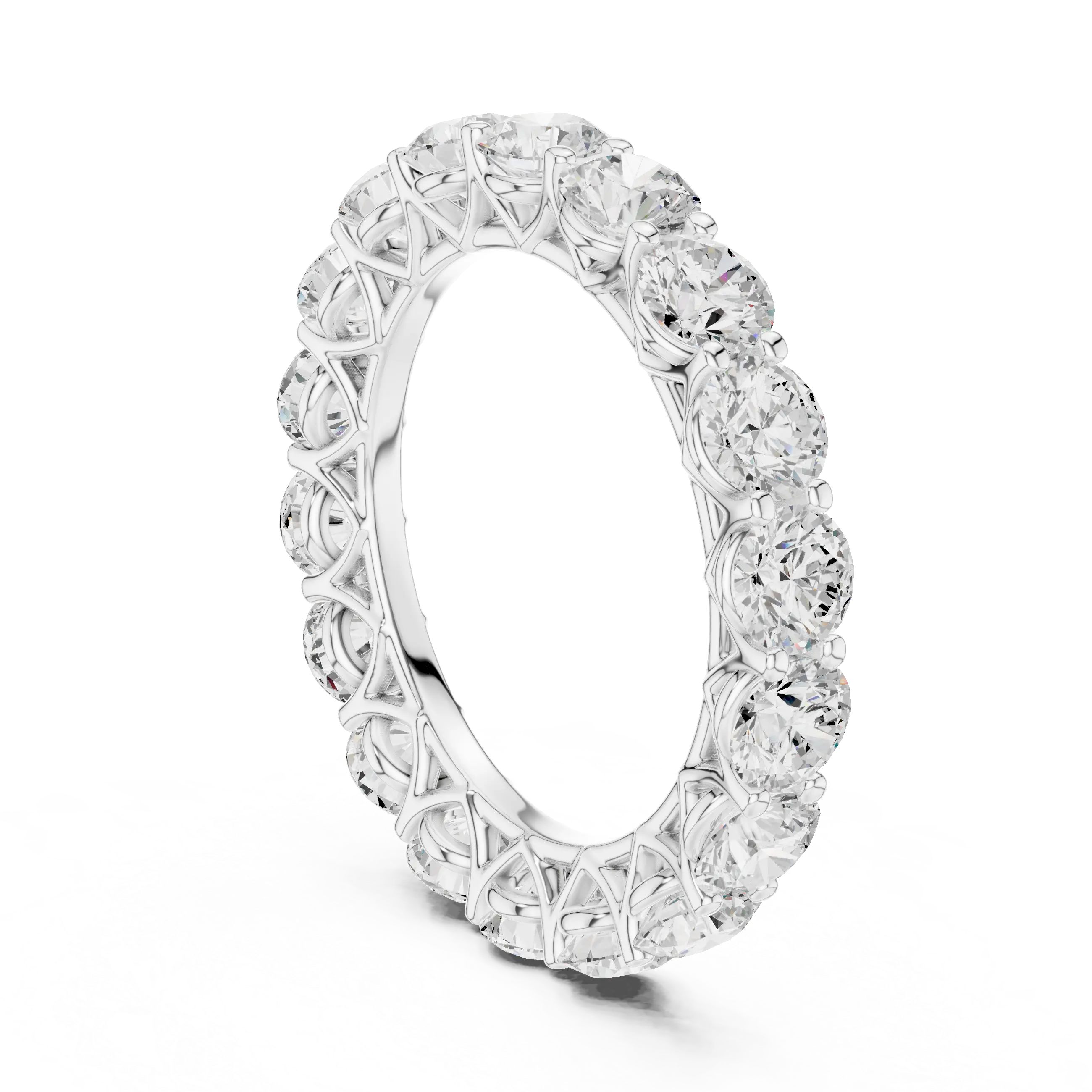 MJET015 - Elegant Scalloped Basket Round Silhouette Band
