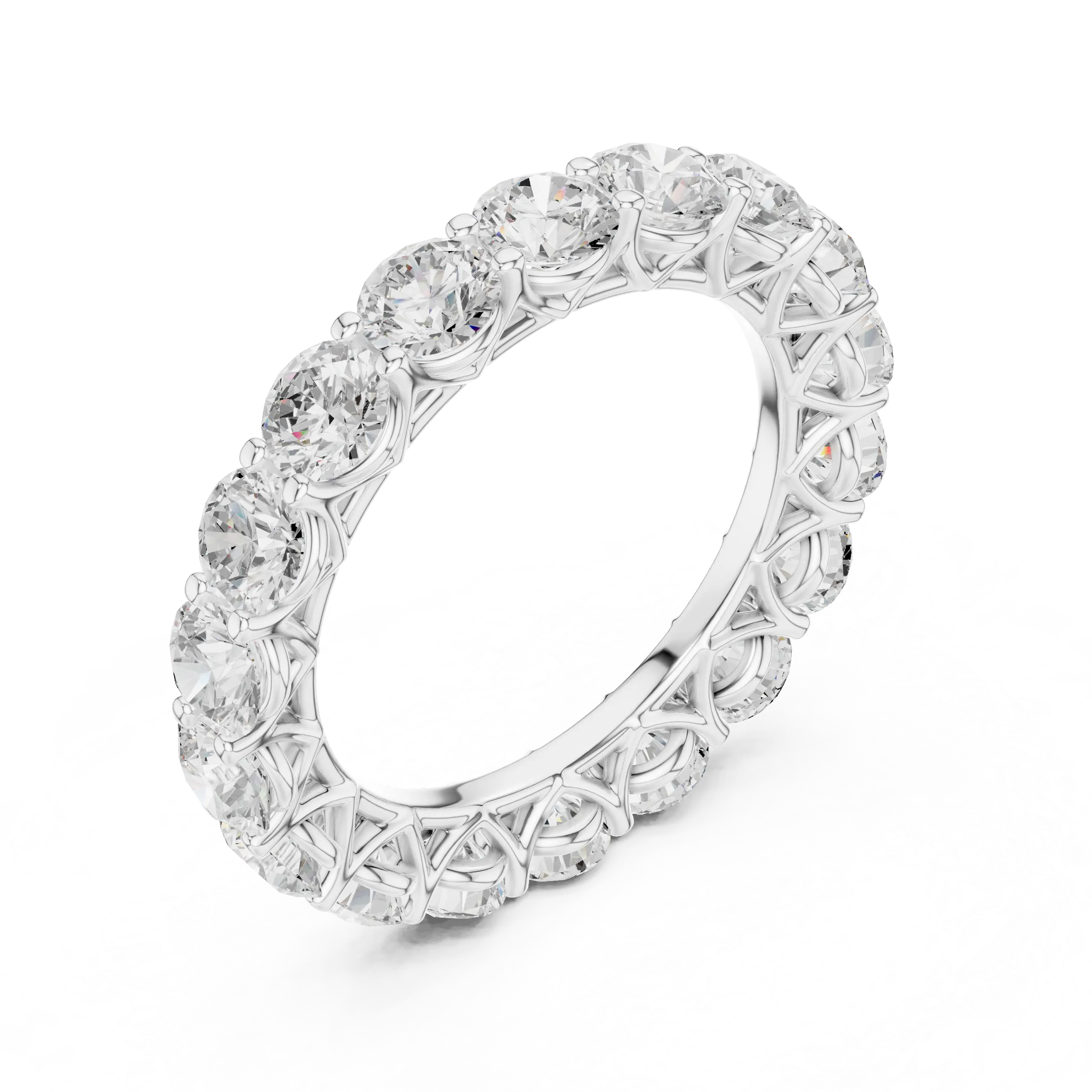 MJET015 - Elegant Scalloped Basket Round Silhouette Band