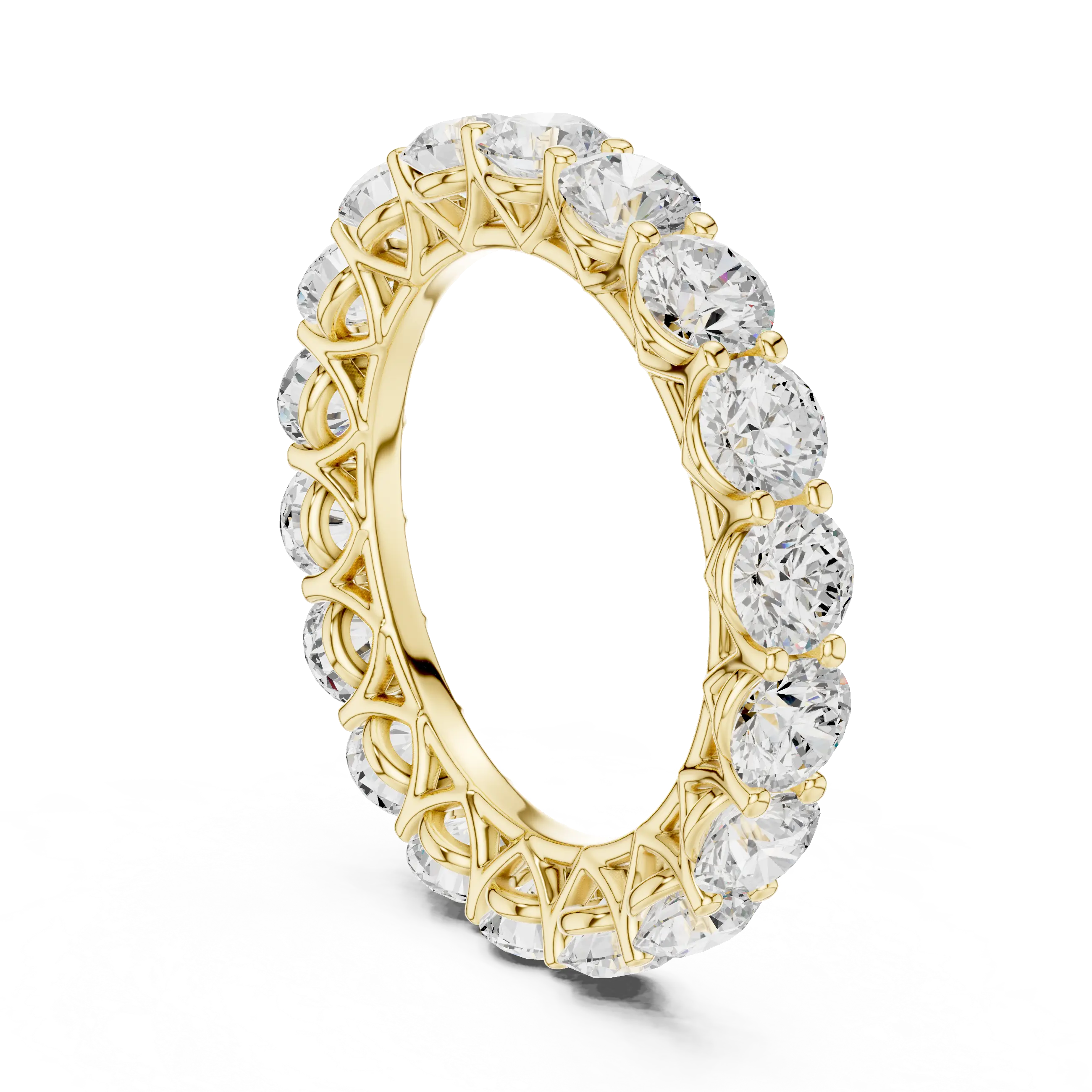 MJET015 - Elegant Scalloped Basket Round Silhouette Band
