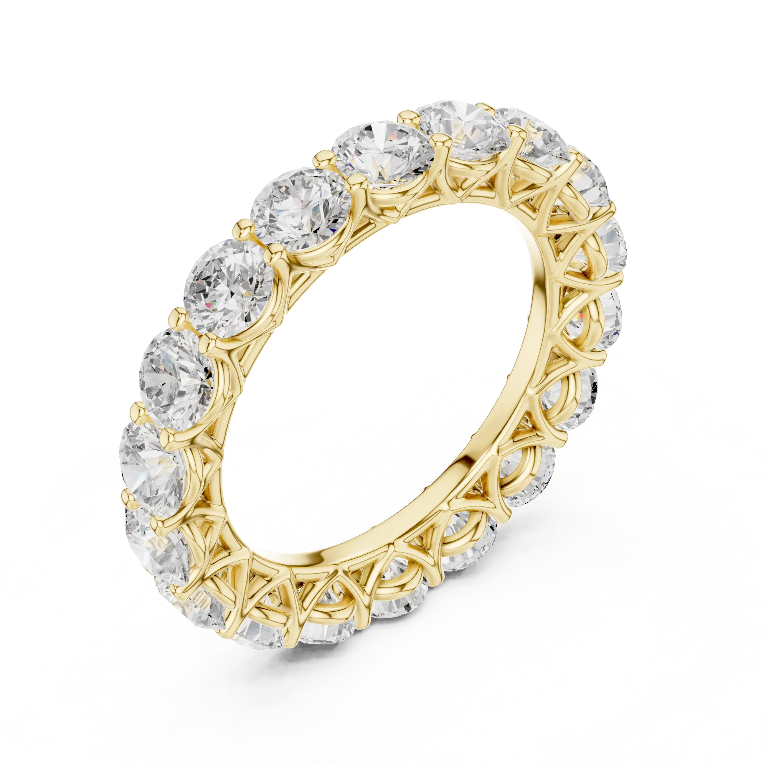 MJET015 - Elegant Scalloped Basket Round Silhouette Band