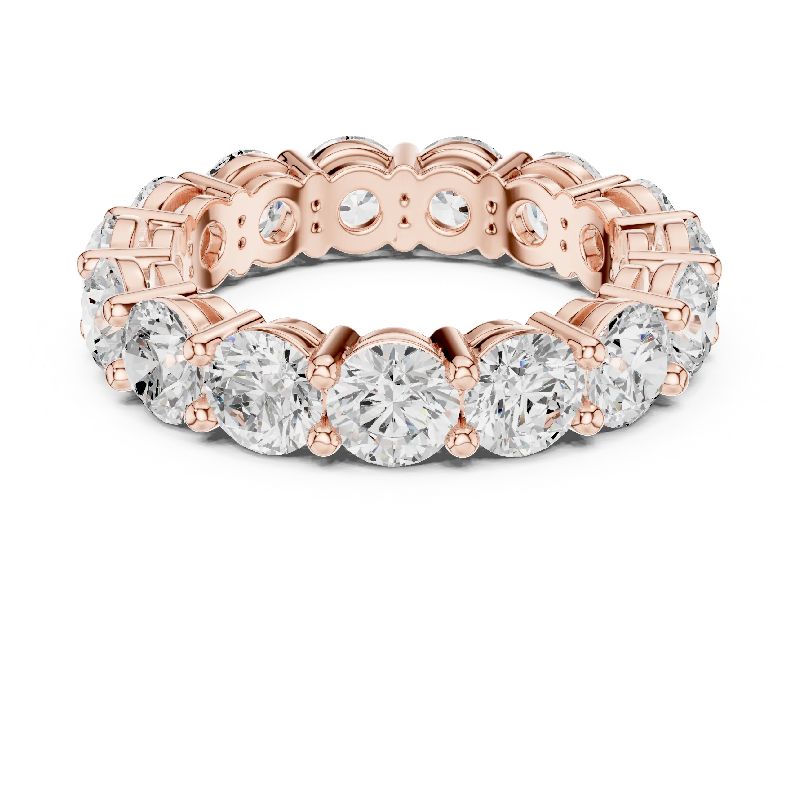 MJET016 - Round Brilliant Cut Four Prong Full Eternity Band