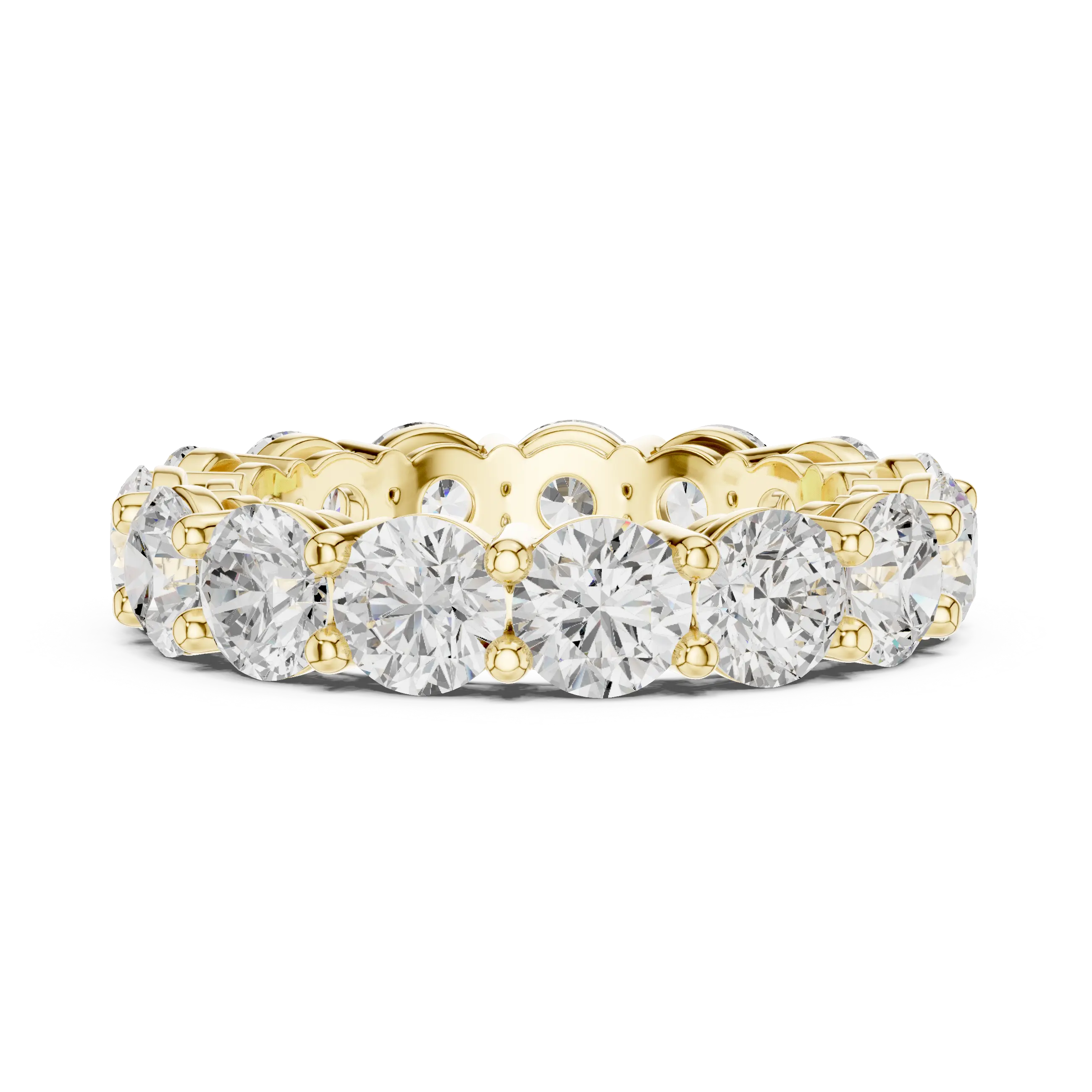 MJET016 - Round Brilliant Cut Four Prong Full Eternity Band