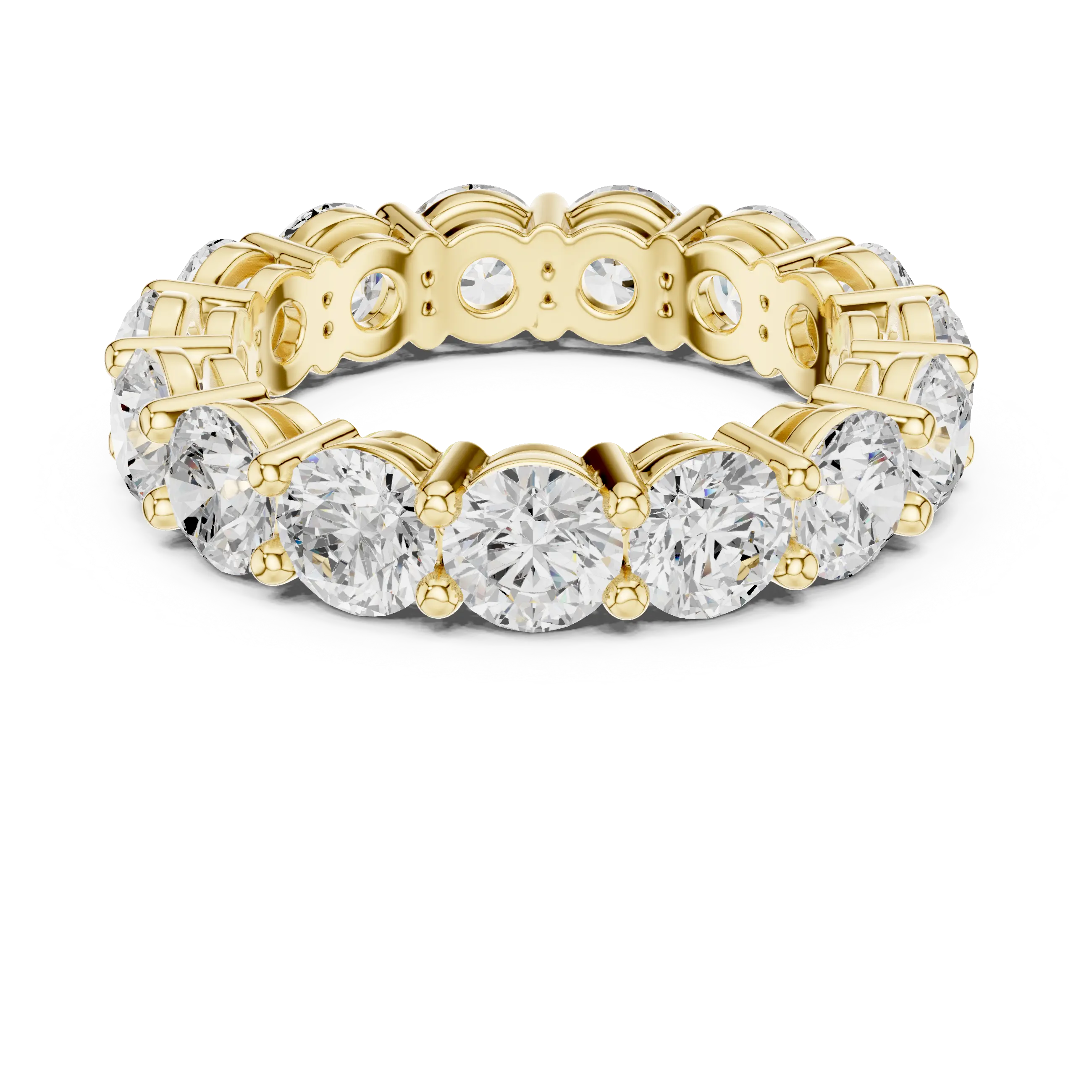 MJET016 - Round Brilliant Cut Four Prong Full Eternity Band