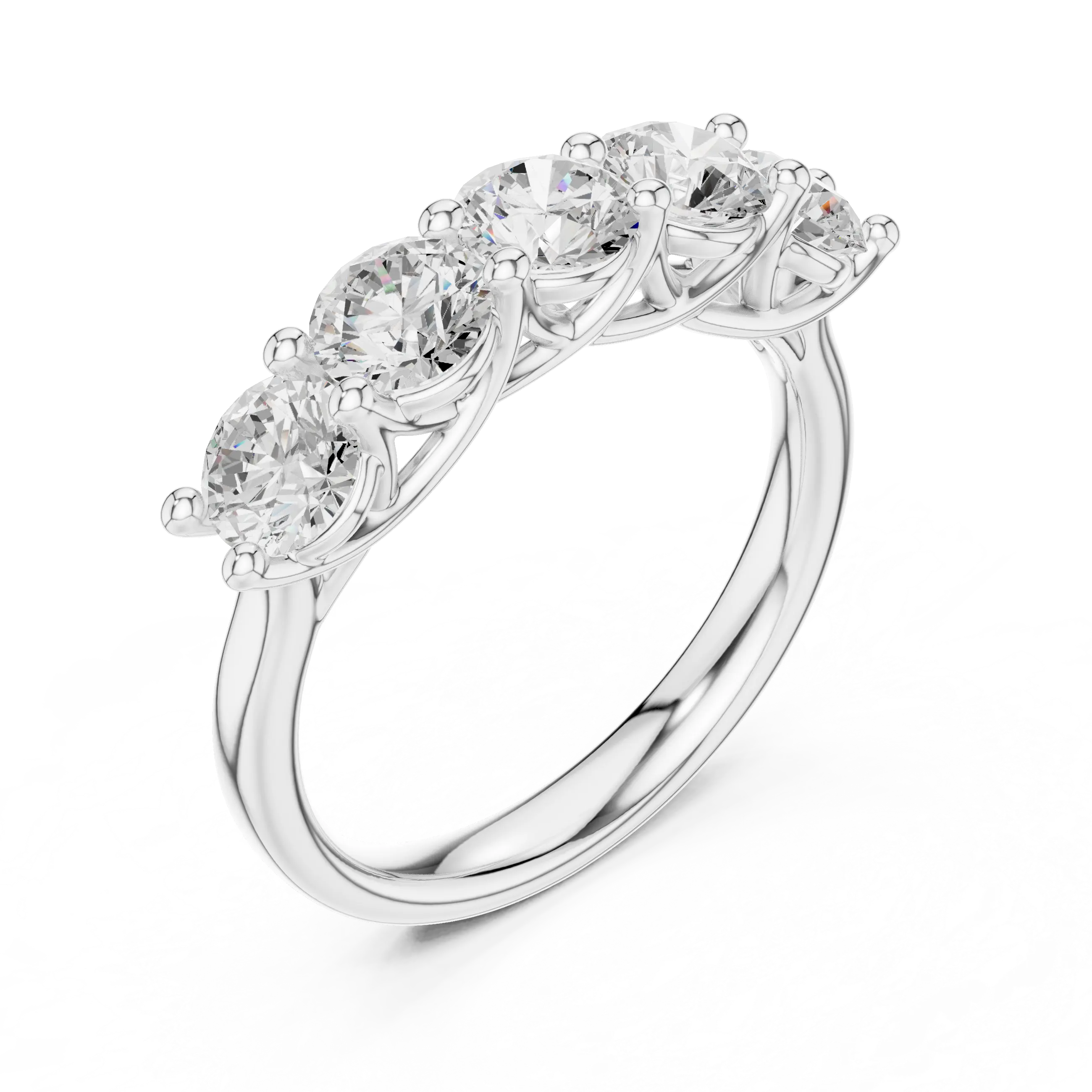 MJR072 - Elegant Shared Basket Round Silhouette Wedding Band