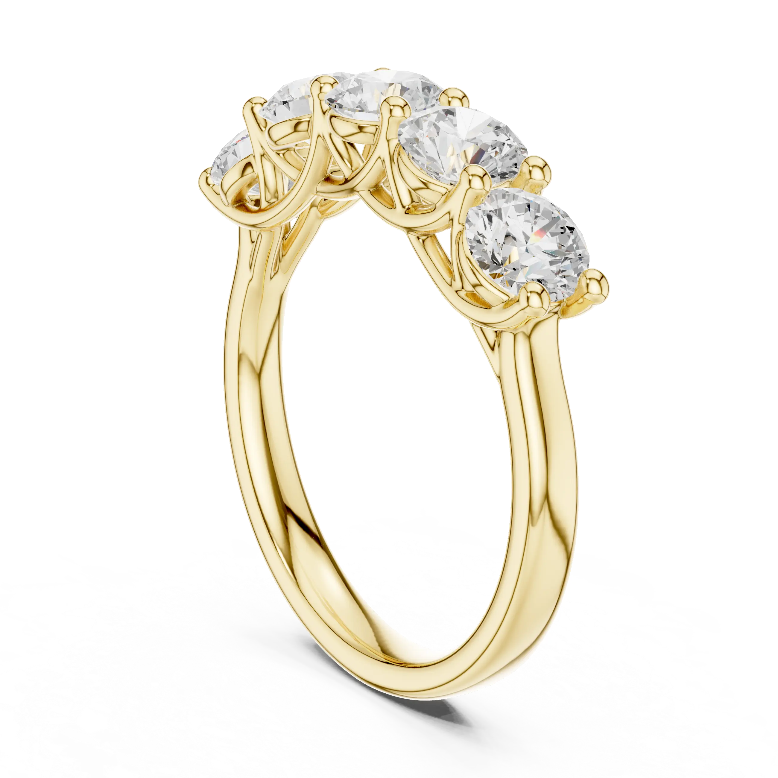 MJR072 - Elegant Shared Basket Round Silhouette Wedding Band