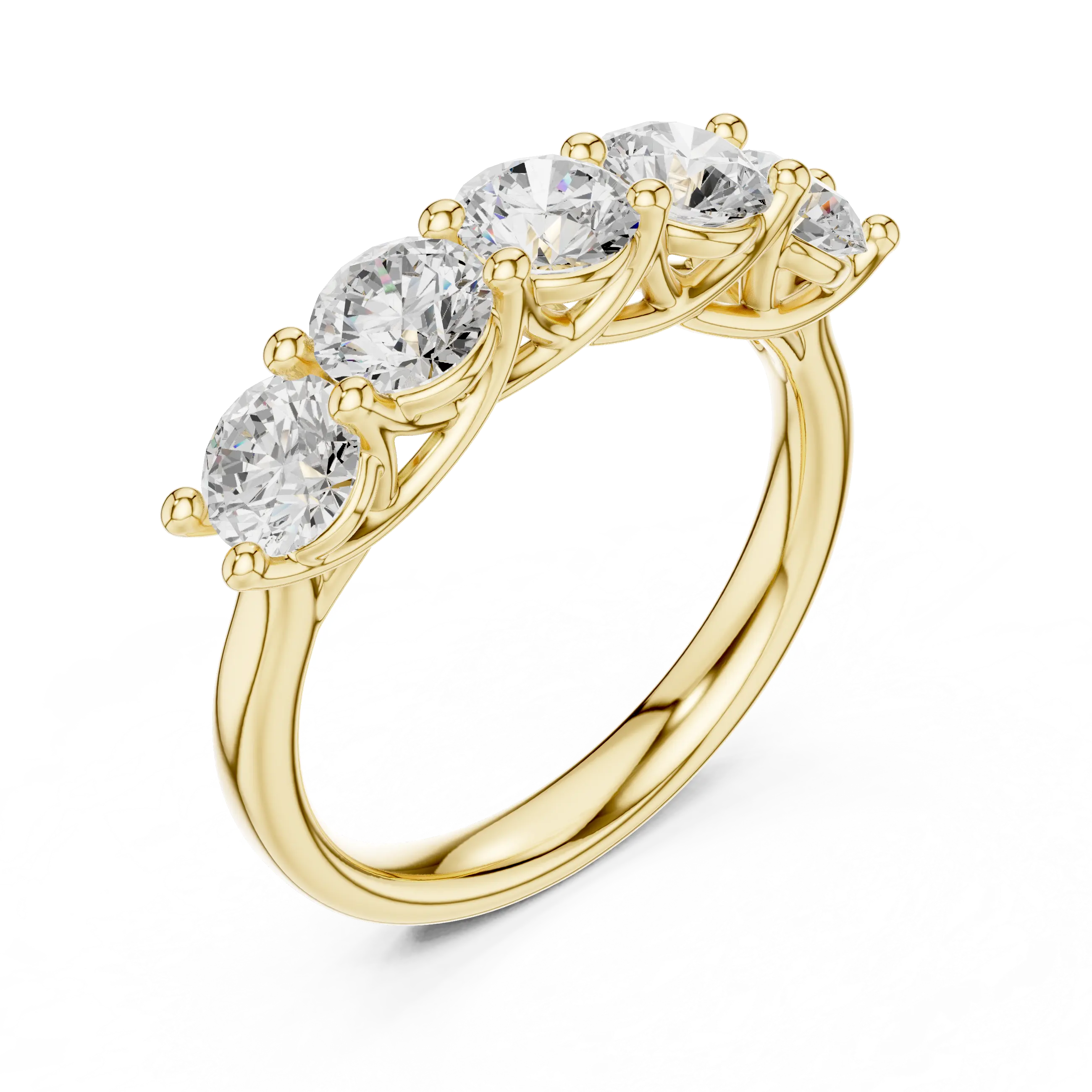 MJR072 - Elegant Shared Basket Round Silhouette Wedding Band