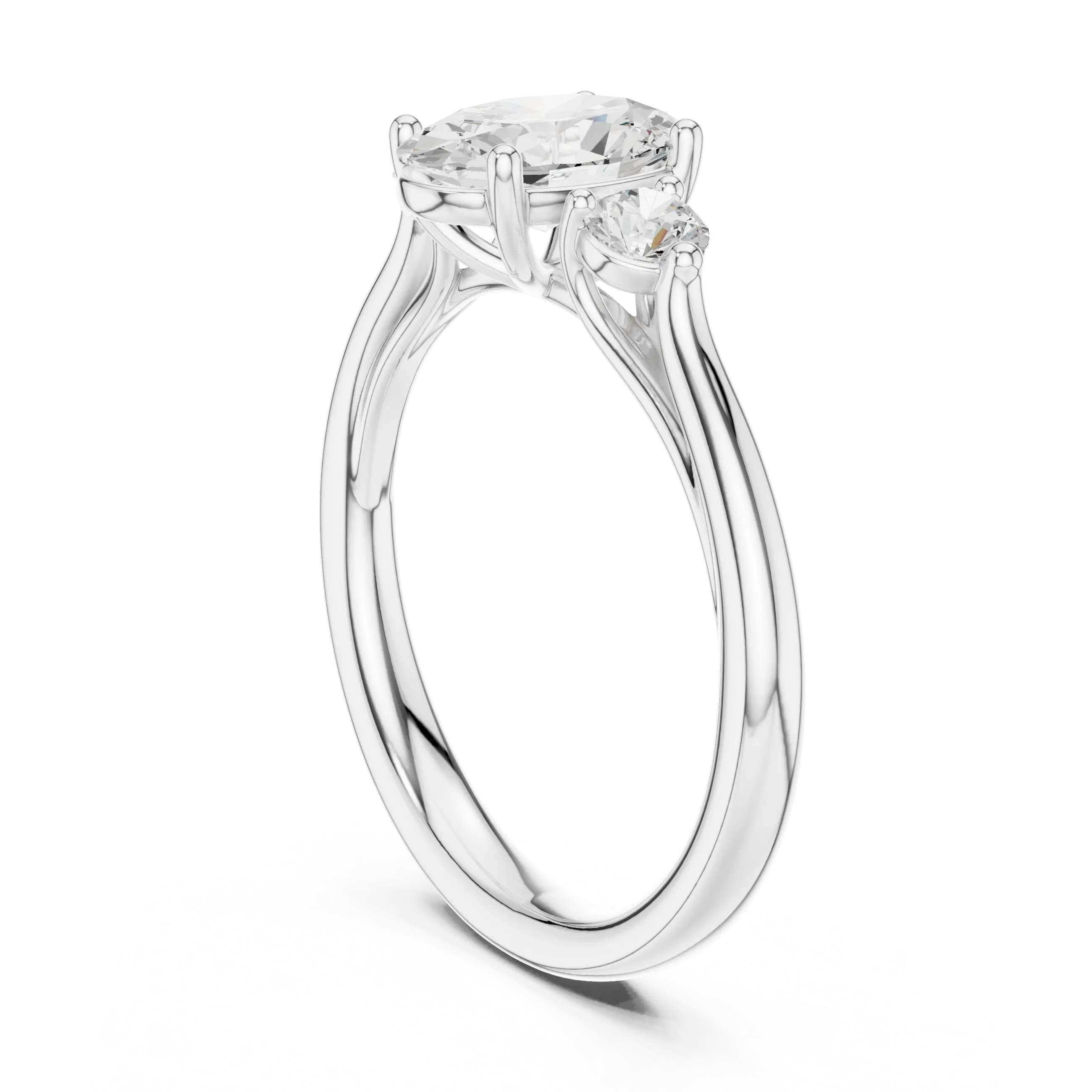 MJR076 - Modern Oval Trio Comfort Fit Ring