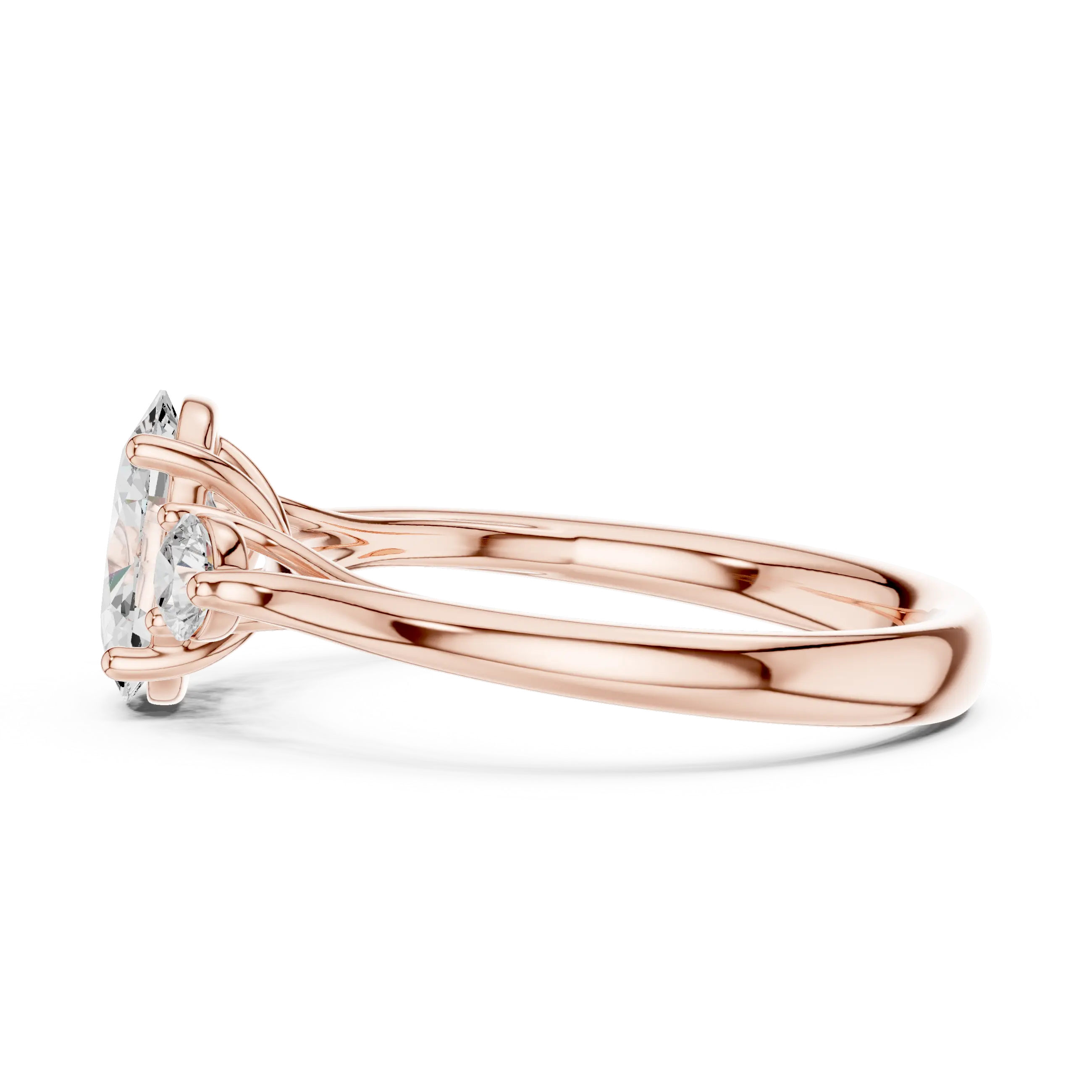 MJR076 - Modern Oval Trio Comfort Fit Ring