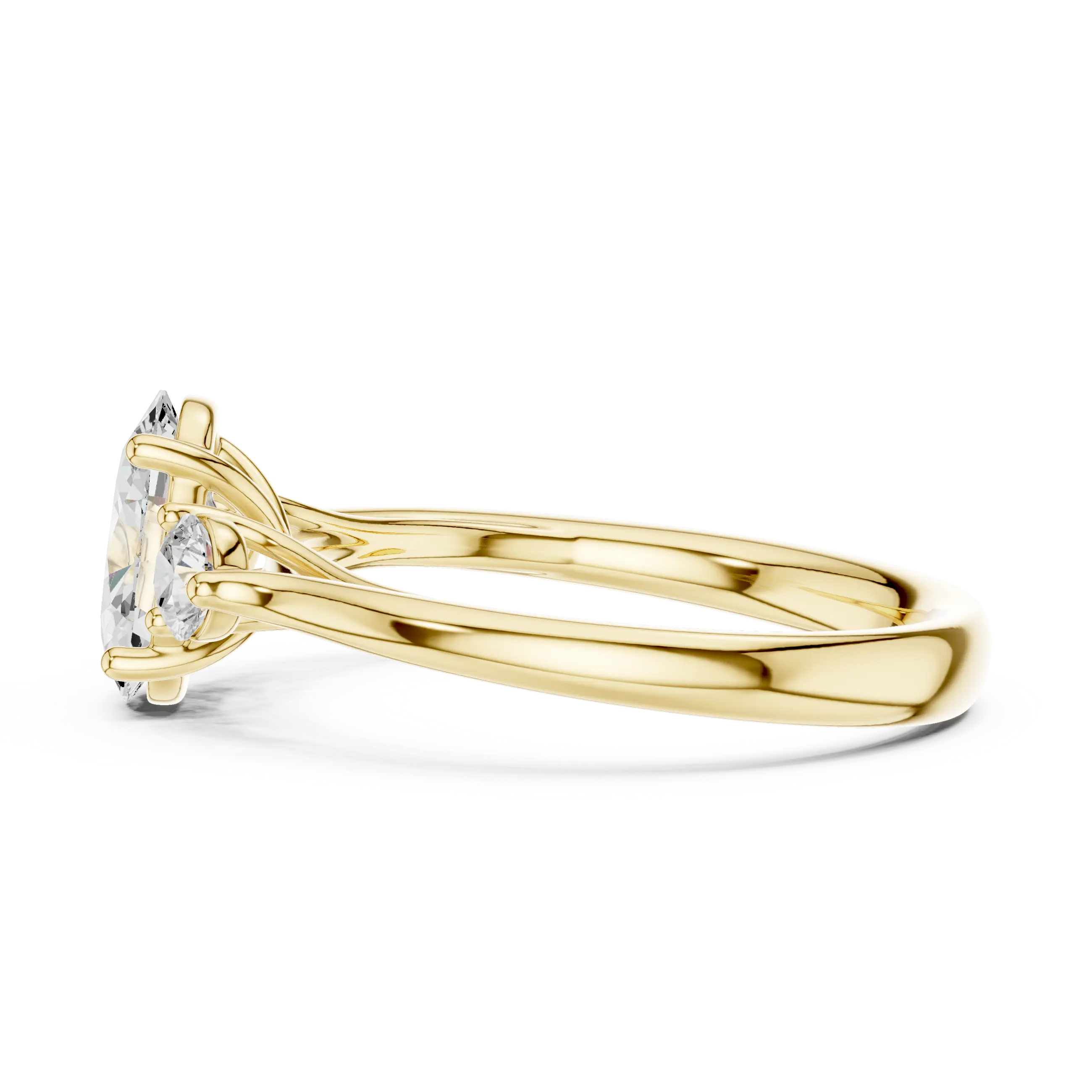 MJR076 - Modern Oval Trio Comfort Fit Ring