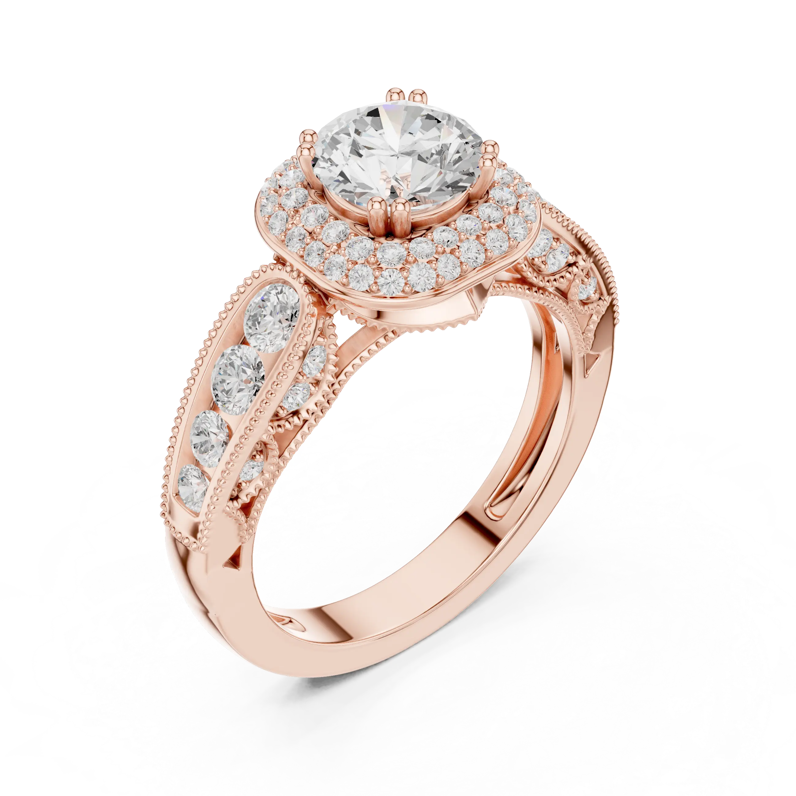 MJA013 - Majestic Sunburst Diamond Mandala Cocktail Ring