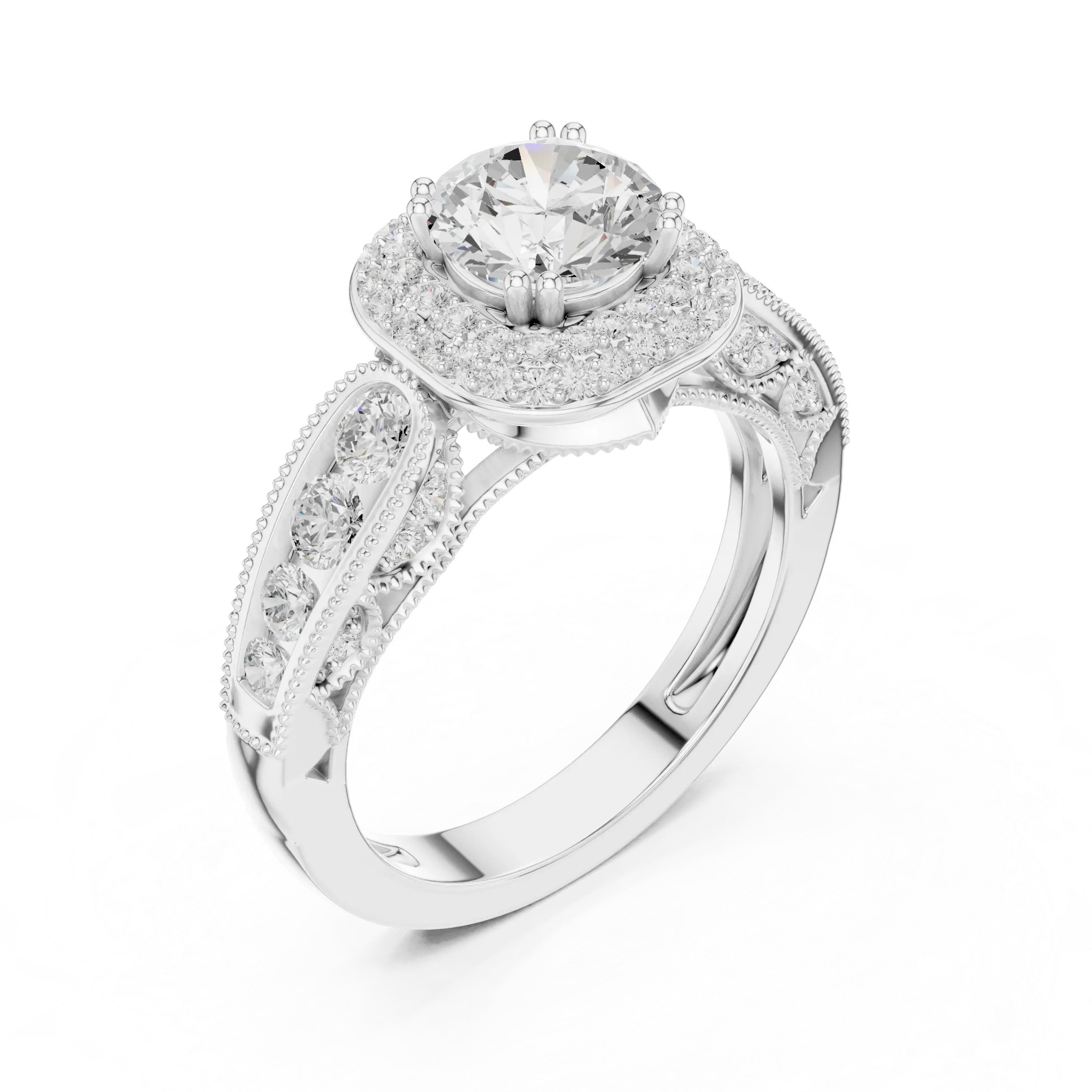 MJA013 - Majestic Sunburst Diamond Mandala Cocktail Ring