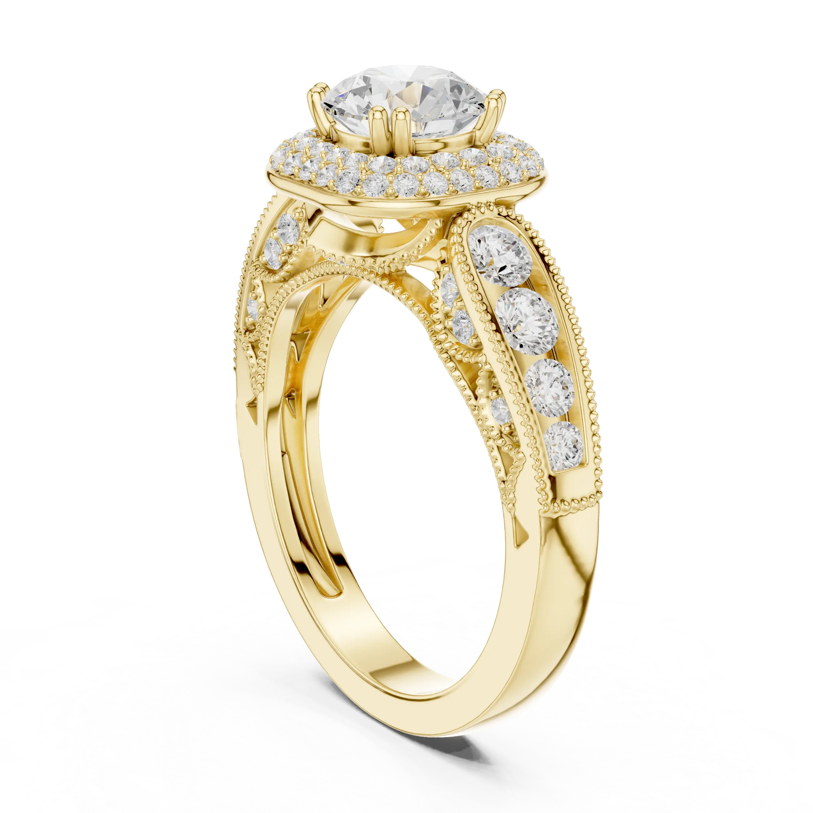 MJA013 - Majestic Sunburst Diamond Mandala Cocktail Ring