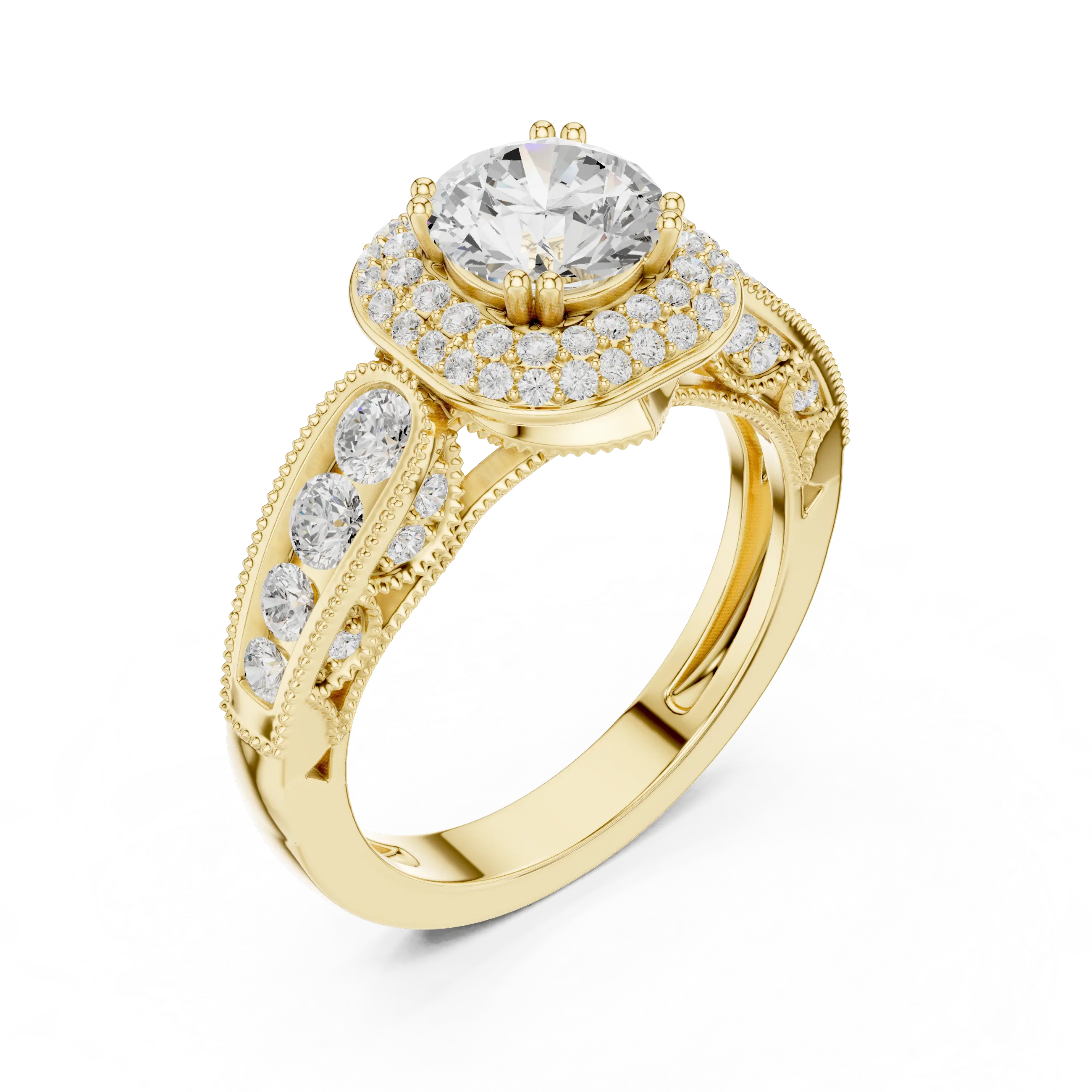 MJA013 - Majestic Sunburst Diamond Mandala Cocktail Ring