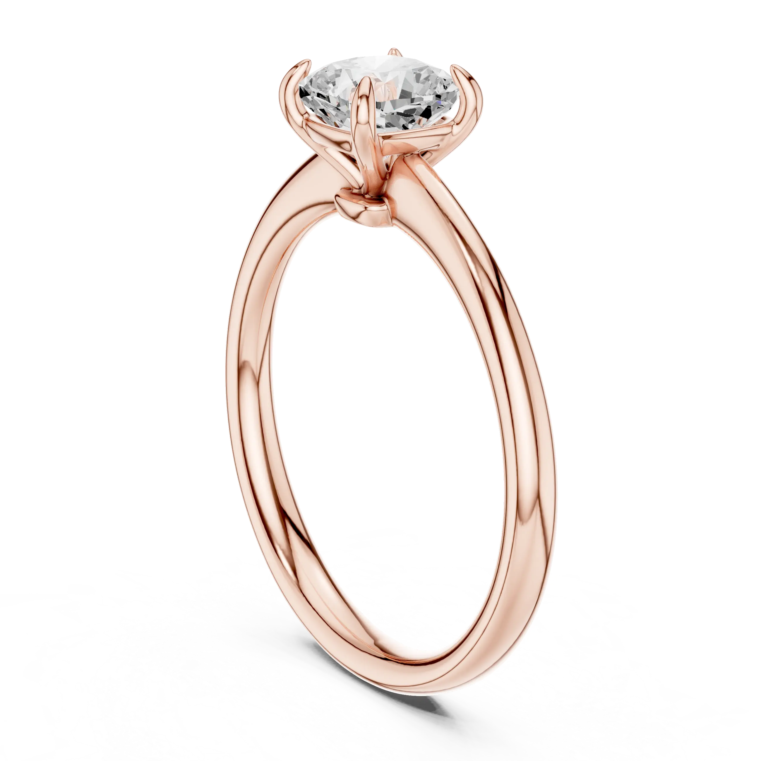 MJR0156 - Cushion Cut Solitaire Ring with Delicate Double Prongs