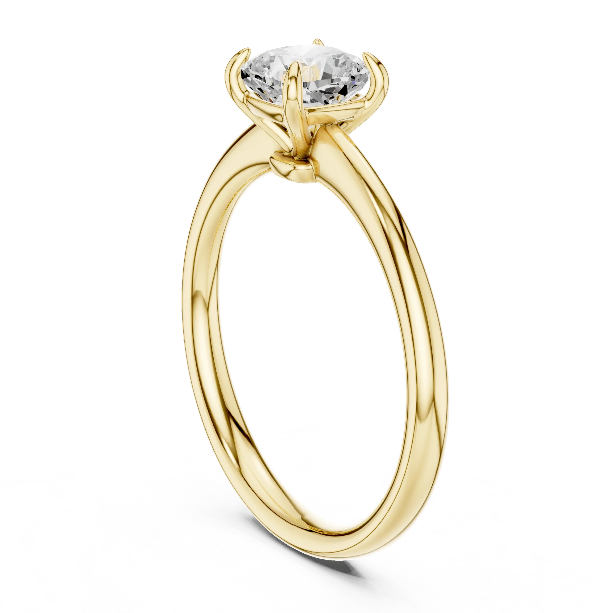 MJR0156 - Cushion Cut Solitaire Ring with Delicate Double Prongs