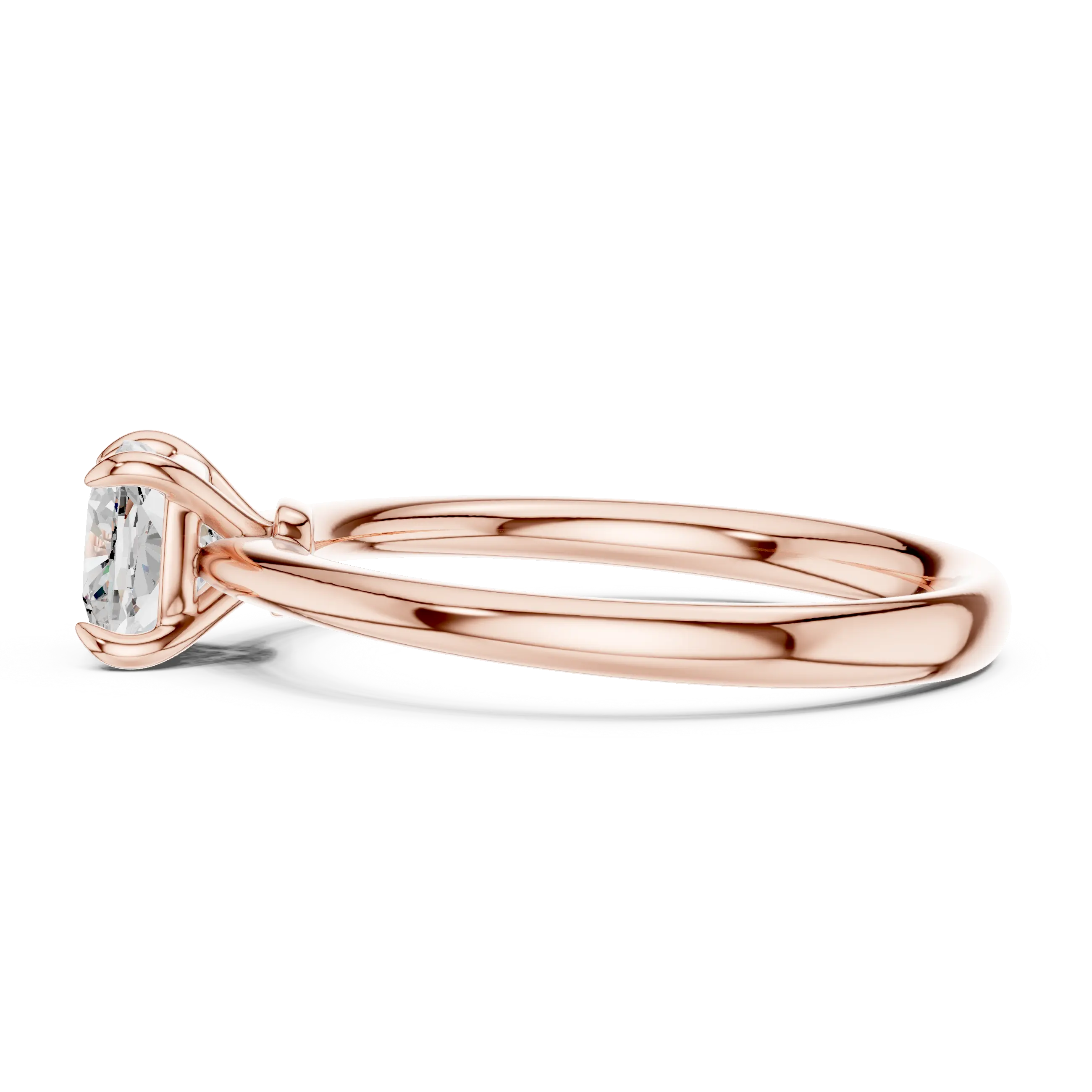 MJR0156 - Cushion Cut Solitaire Ring with Delicate Double Prongs